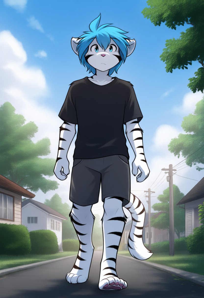 tiger trace,  anthro tiger,  furry anthro by ExileWolfGamez on Tensor.Art