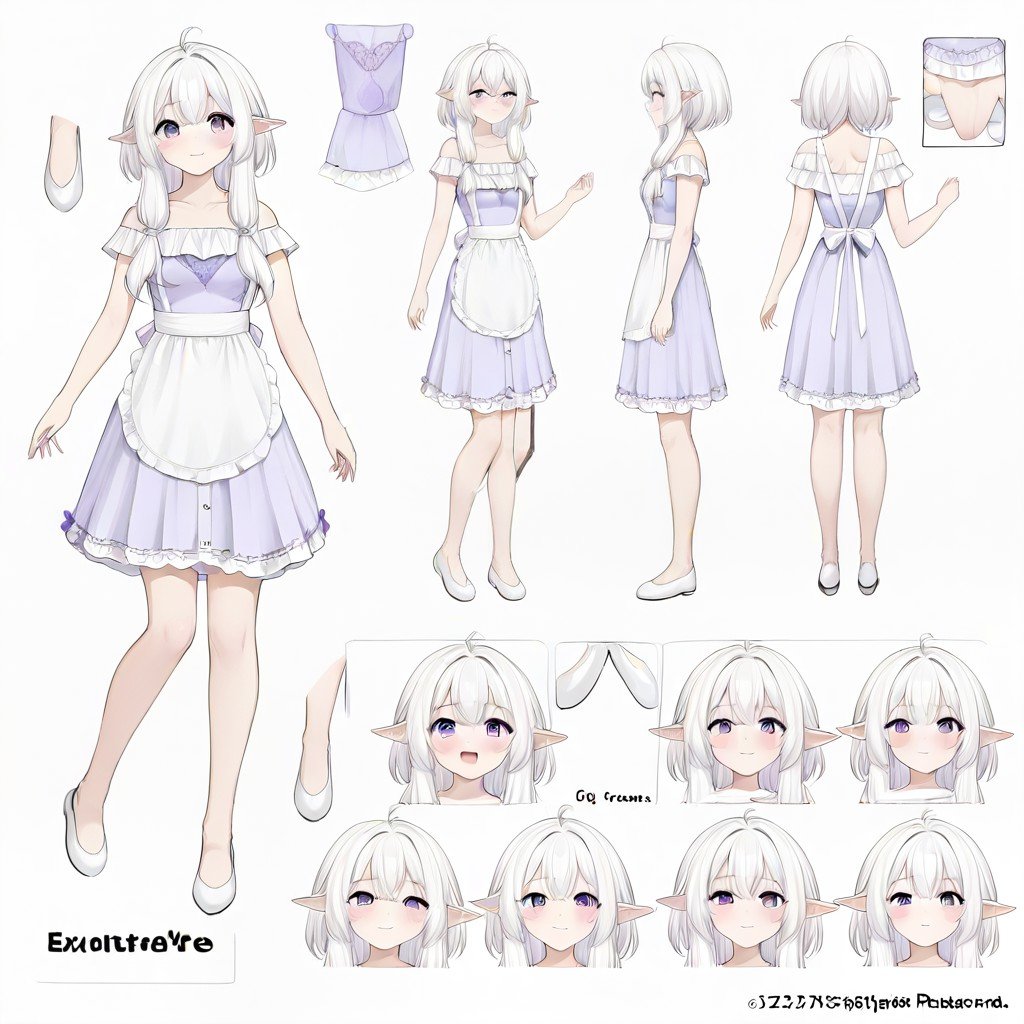 1girl,  pointy ears,  dress by reprinter on Tensor.Art