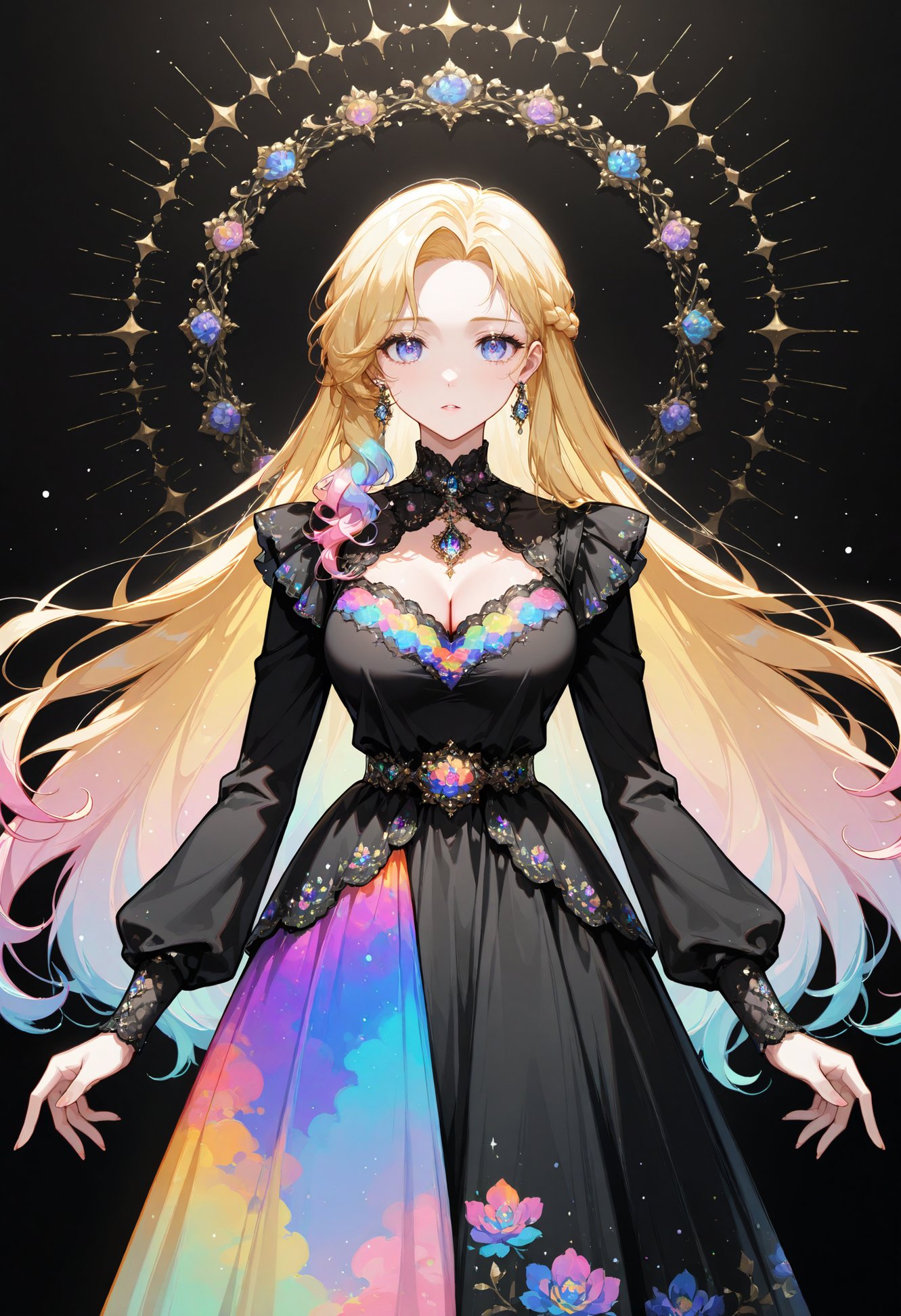 1girl,  solo,  black dress by miaomiao on Tensor.Art