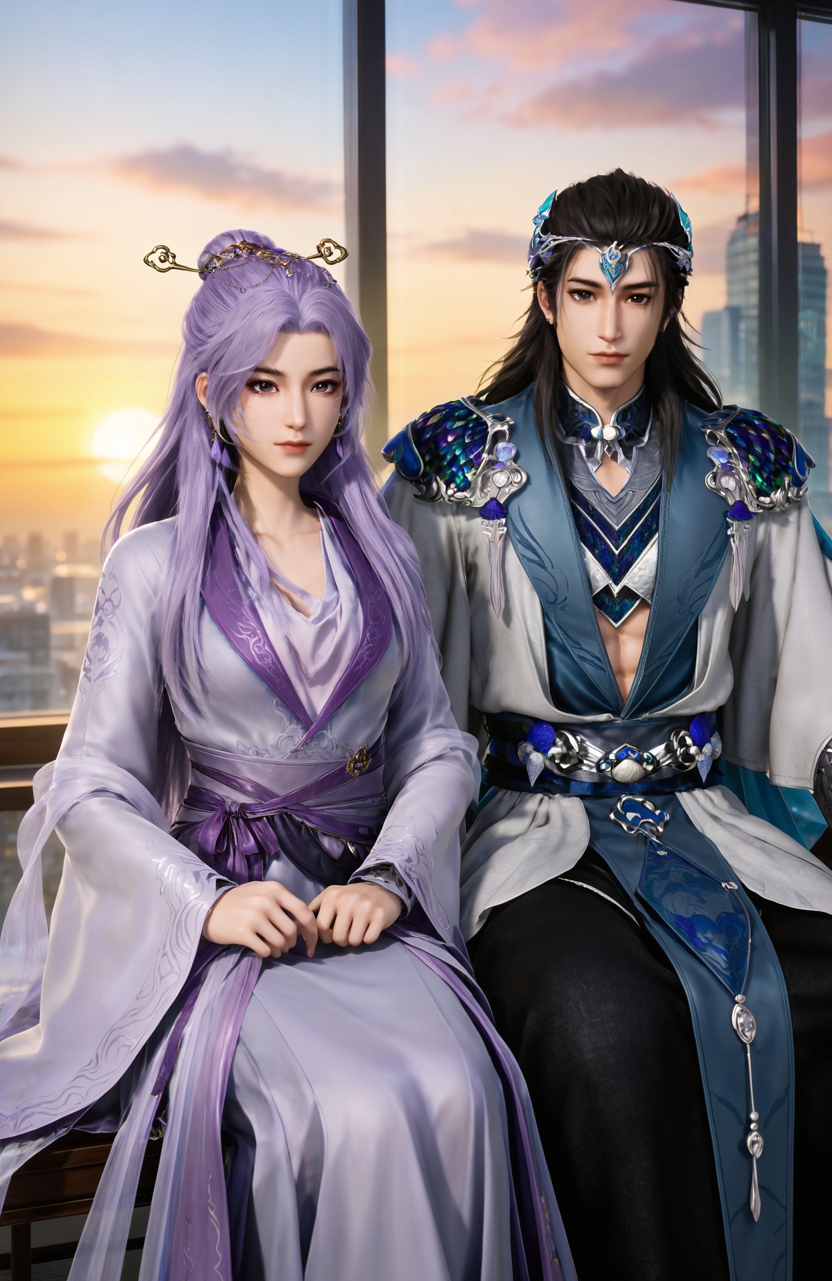 1girl,  long hair,  purple hair by 天海TianHai on Tensor.Art