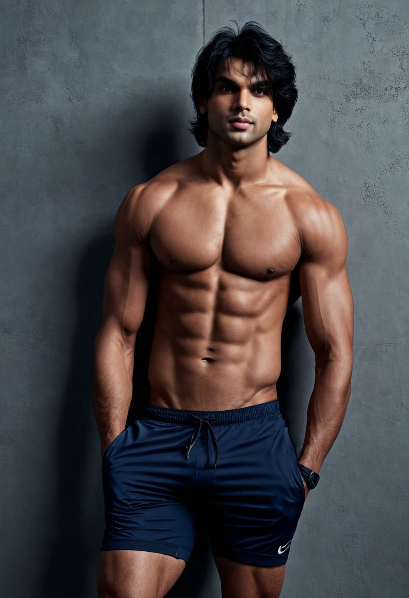 Neeraj Chopra a man ,  big thighs,  handsome by HottiesnHotties on Tensor.Art