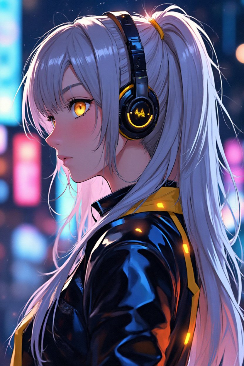 { "prompt": "Cyberpunk anime girl,  long white hair,  yellow eyes by Anna ai art on Tensor.Art