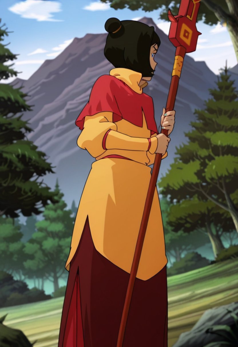 In the avatar TV animation style,  Jinora,  outdoors by Altimater on Tensor.Art