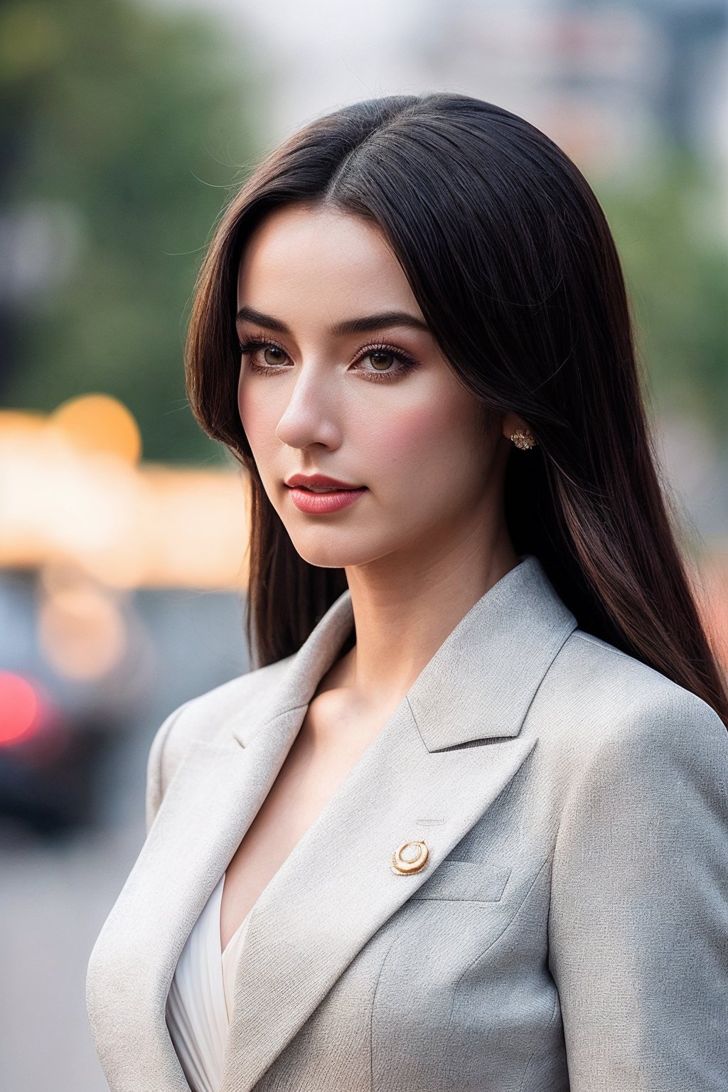 ArabellaSG_SoloTI_v1,  (In a sleek,  professional outfit featuring a tailored by Solo on Tensor.Art