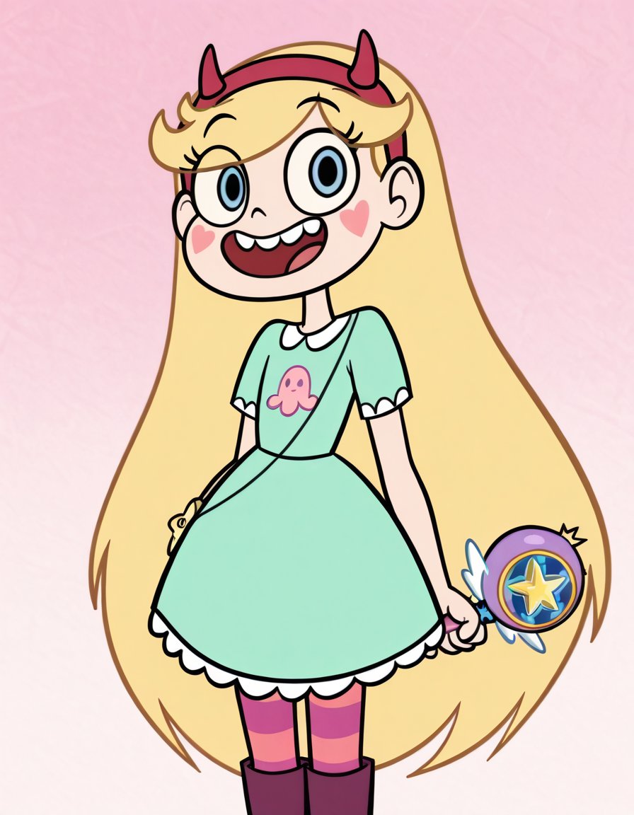 starbutterfly,  1girl,  blonde hair by Awawa on Tensor.Art