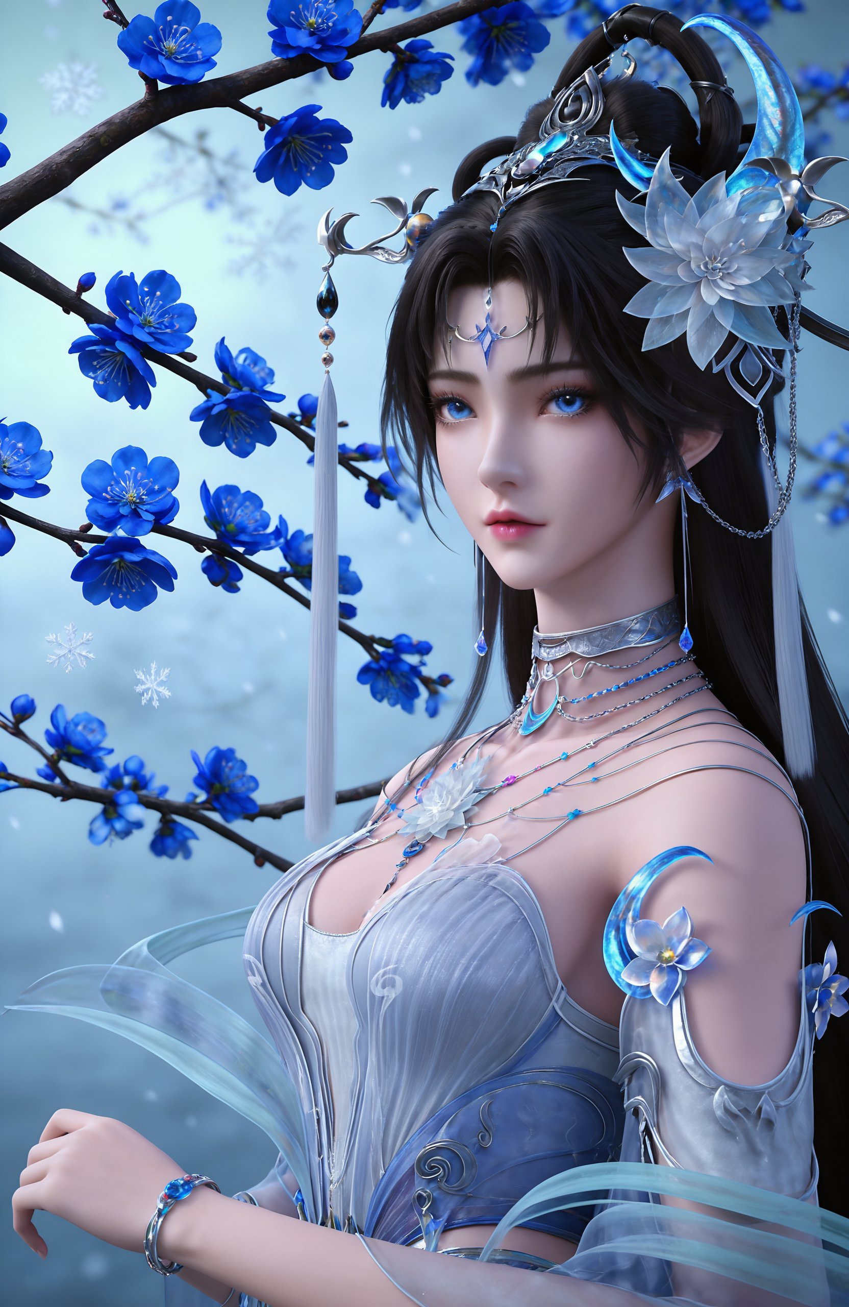 1girl,  long hair,  hair ornament by 漫 on Tensor.Art