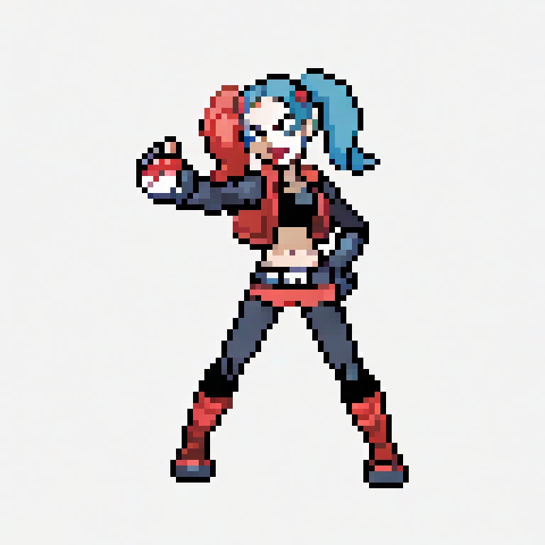 harley quinn <lora:pk_trainer_xl_v1-1:0.9> simple background