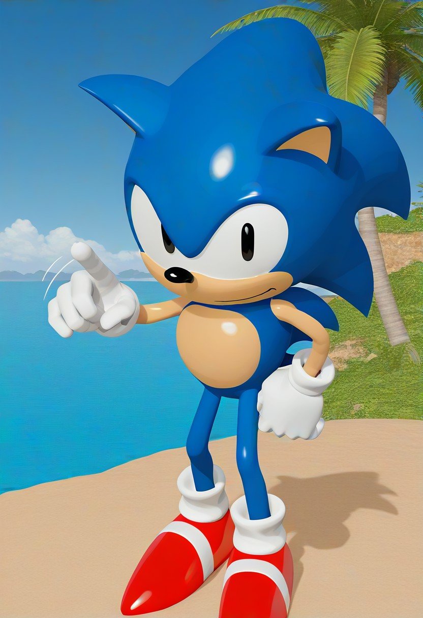 solo male,  Sonic the Hedgehog,  blue fur by Sonic X on Tensor.Art