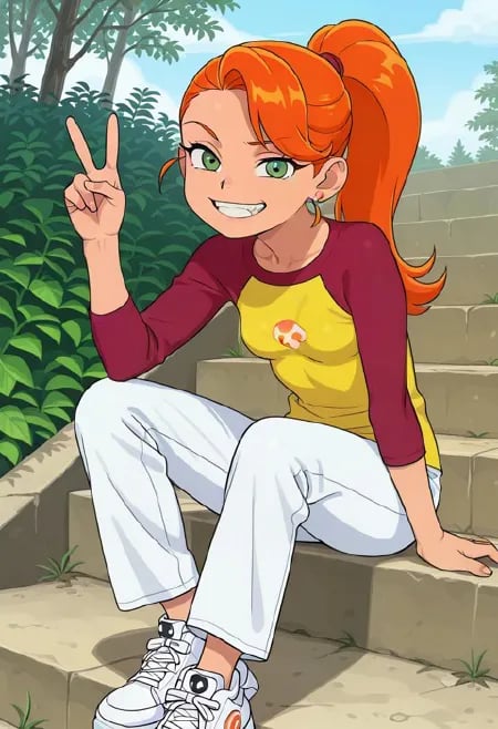 PG-131girl,  solo,  orange hair by CliffJumper on Tensor.Art