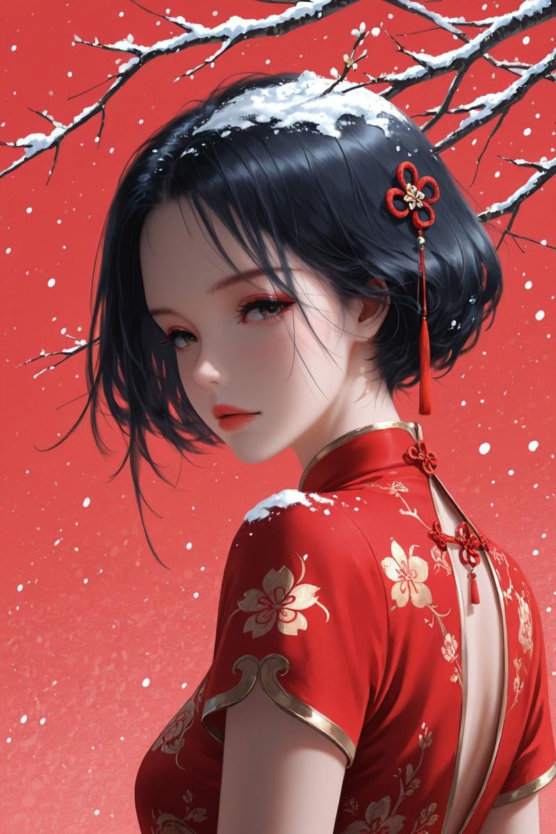 solo,  black hair,  short hair by Ttan on Tensor.Art
