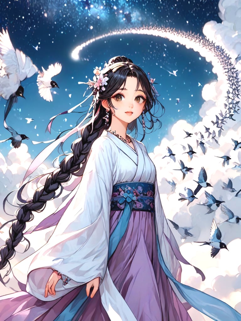 source_anime,  magpie bridge,  birds flock by 鬼畫符 on Tensor.Art