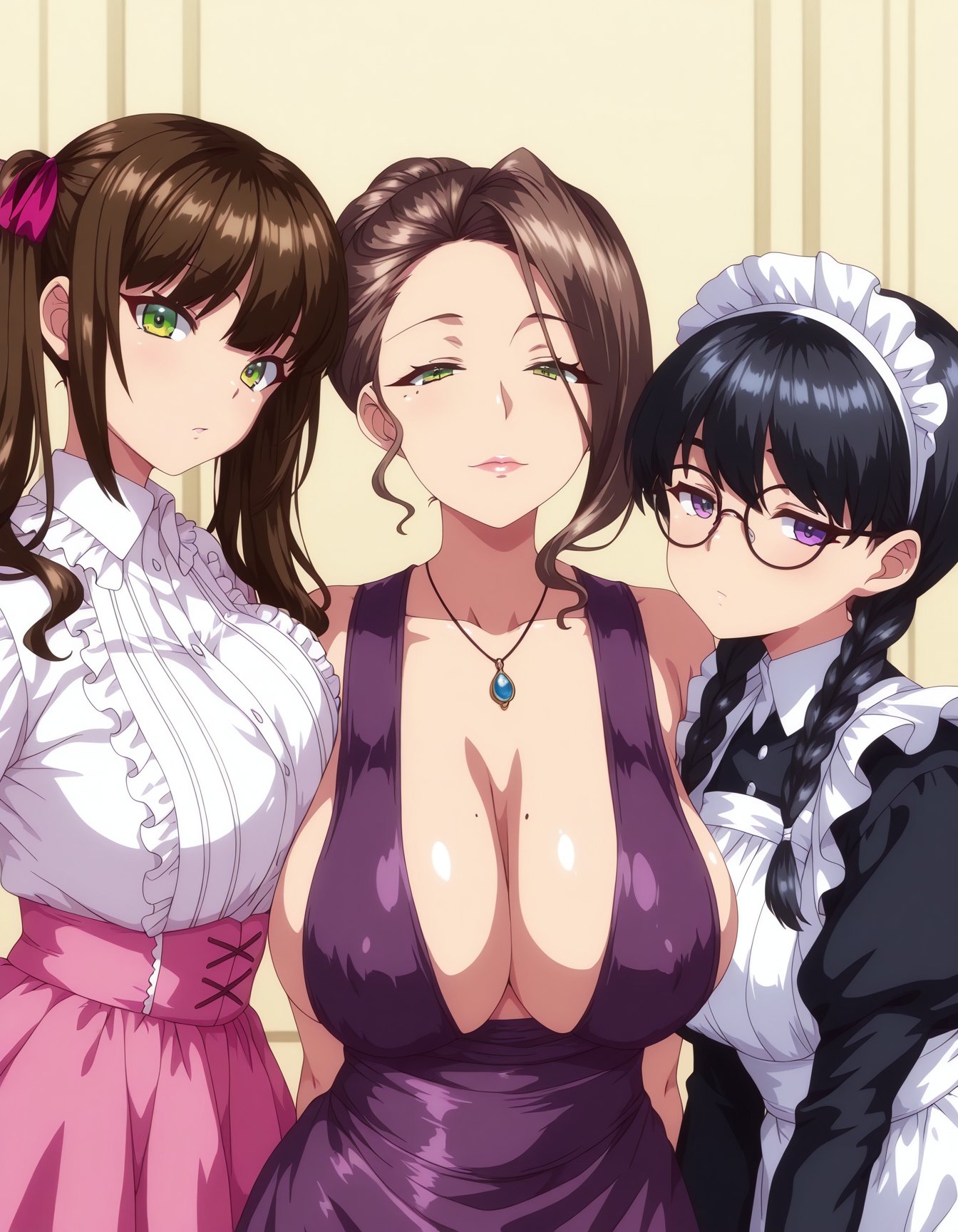 3girls,  upper body,  looking at viewer by joaoluisxxx3 on Tensor.Art