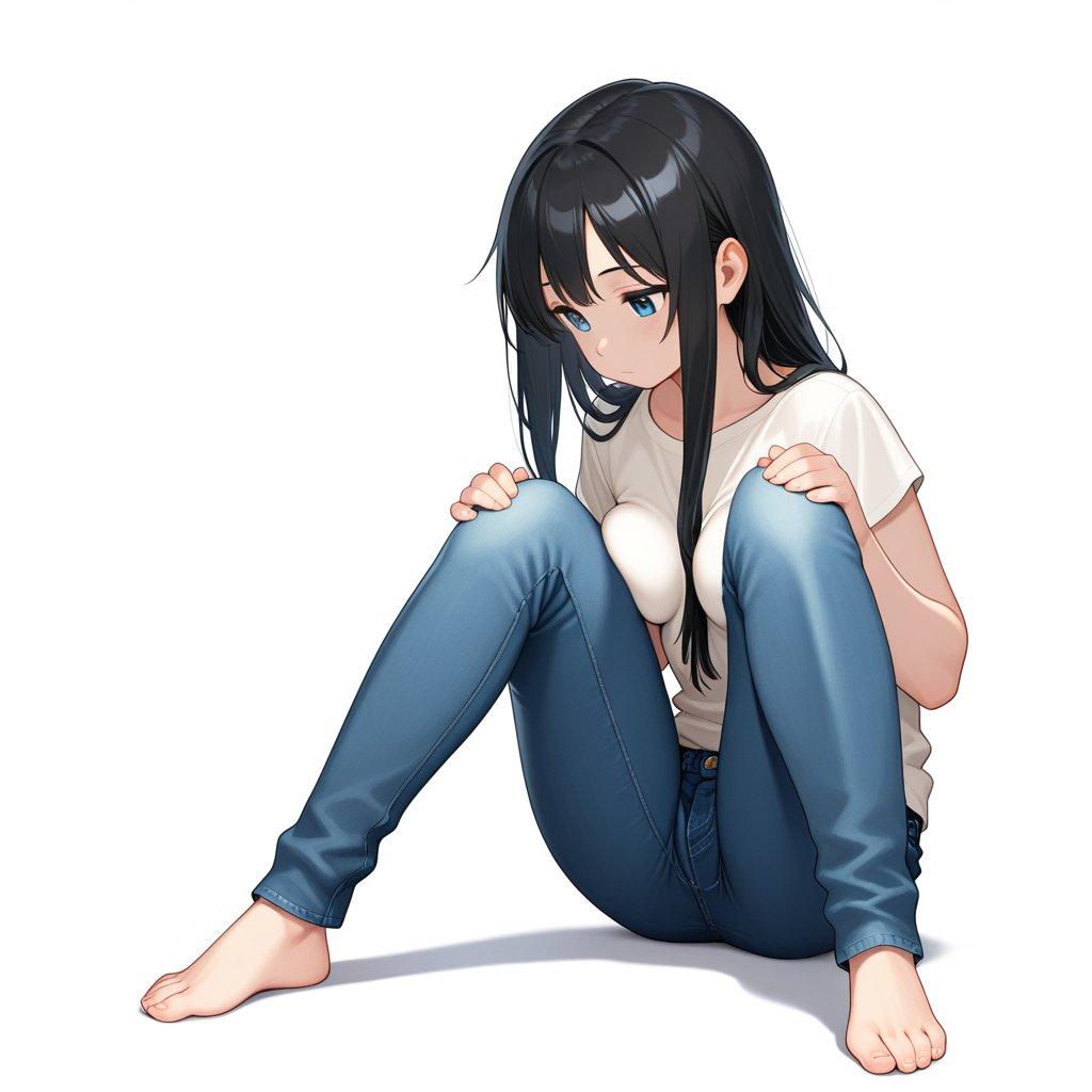 solo,  sitting,  breast press by yy on Tensor.Art