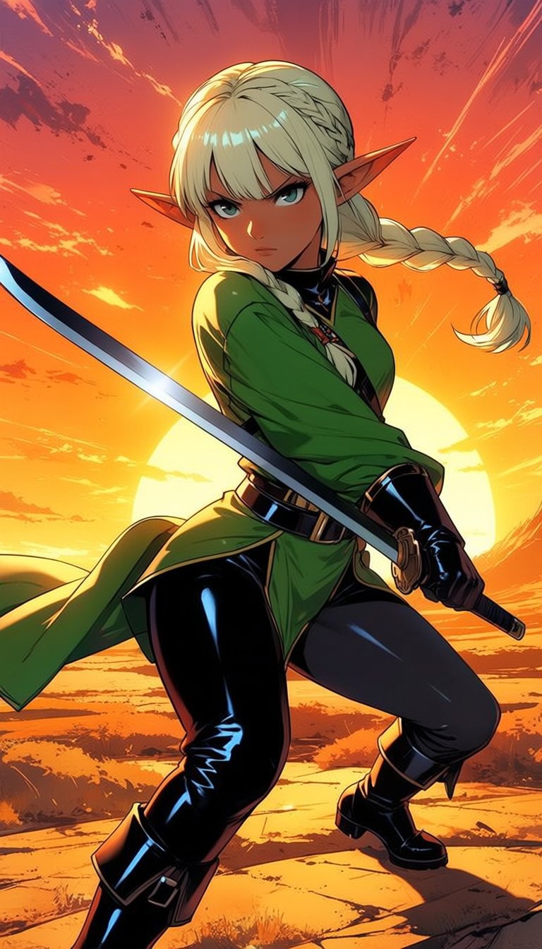 PosingDynamicsDaal,  katana,  boots by inknoir on Tensor.Art