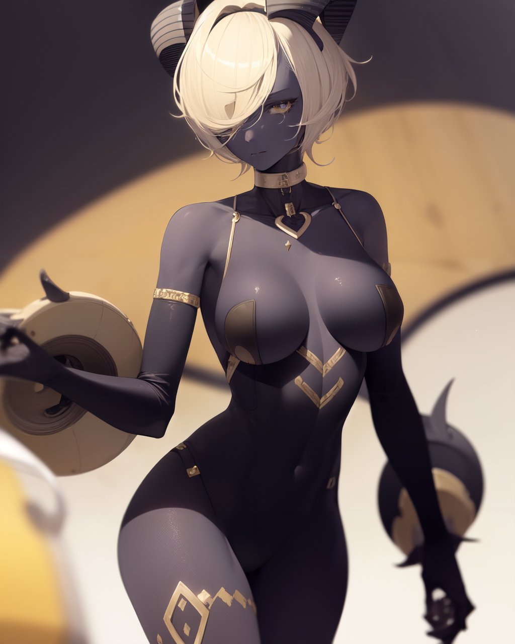 1girl,  solo,  horns by EroBytes on Tensor.Art