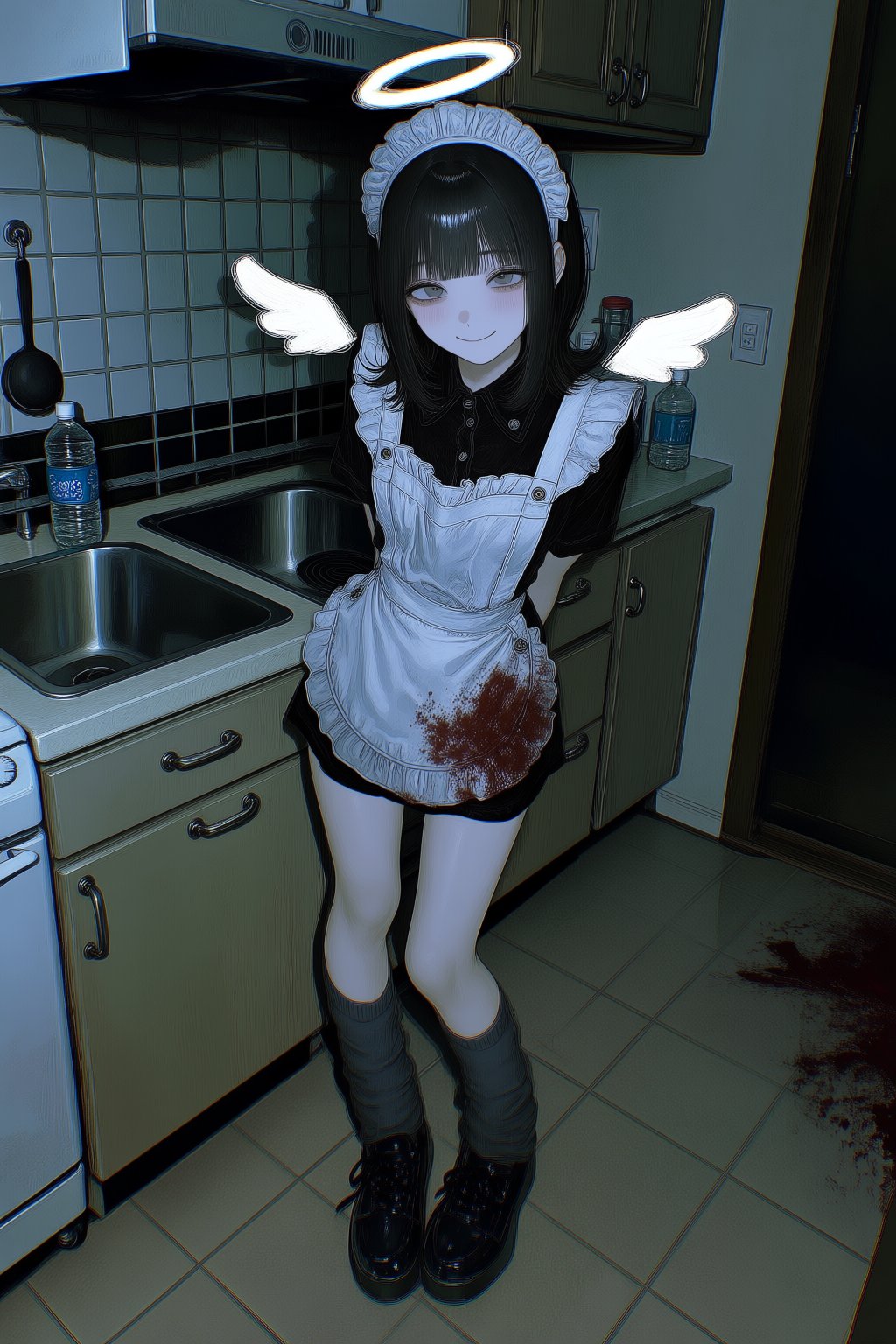 halo,  angel wings,  maid apron by Mexes on Tensor.Art