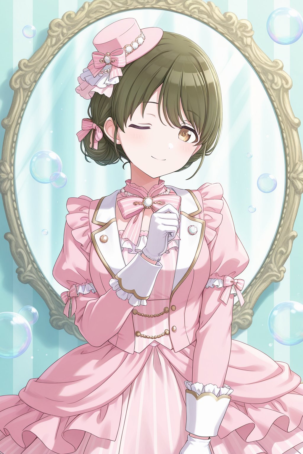 Nanakusa Nichika,  green hair,  short hair by Min on Tensor.Art