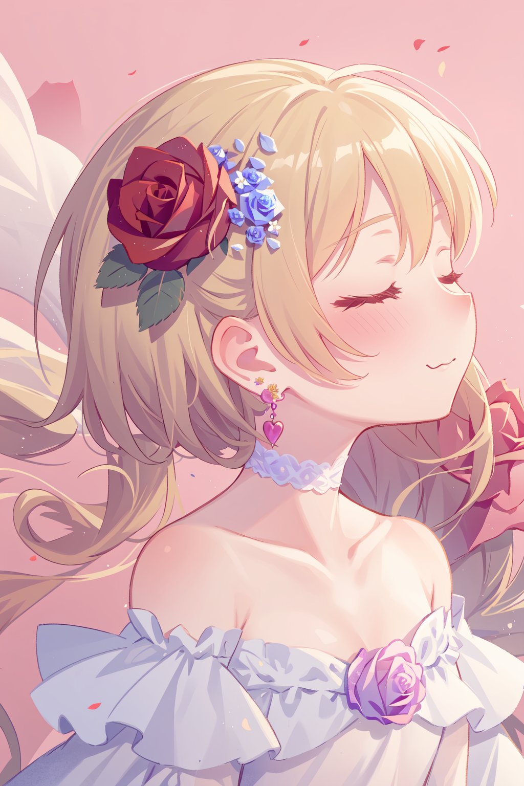 (masterpiece,  best quality),  pink rose background by Ttan on Tensor.Art