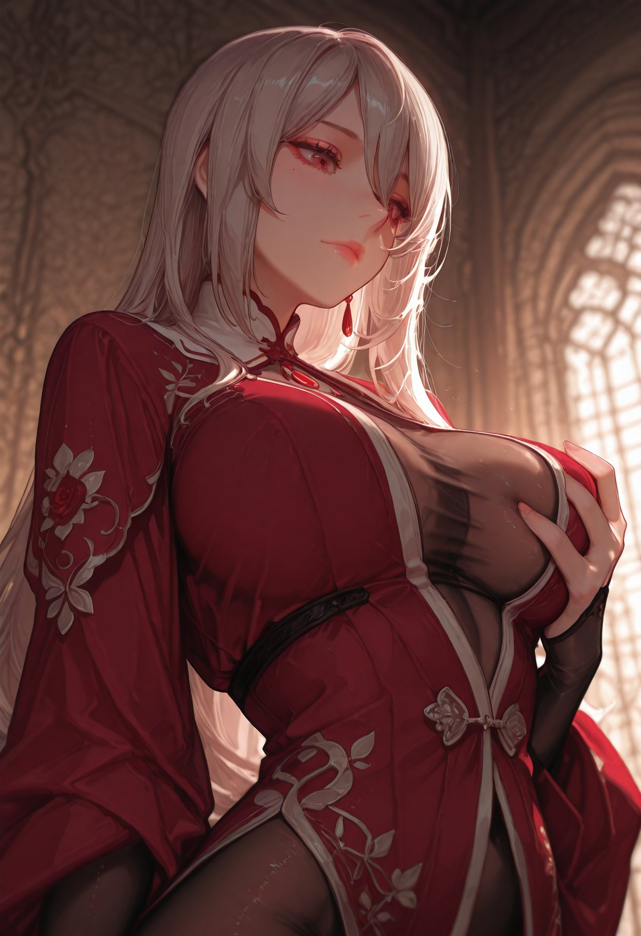 Shan Qing Luo,  red eyes,  Shan Qing Luo main outfit by user_lover on Tensor.Art