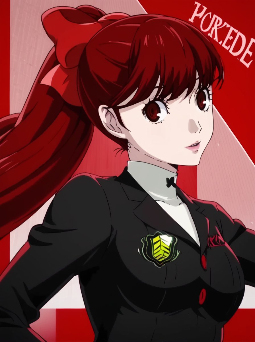 detailed background, shiny skin, rating safe, <lora:persona5.pony:1>,persona5, sumire, large breasts, 