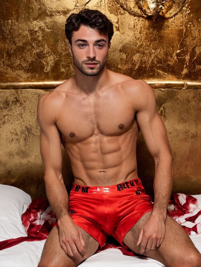 jules bouyer a man ,  incredibly handsome with a fit,  hirsute physique that exudes virility by HottiesnHotties on Tensor.Art
