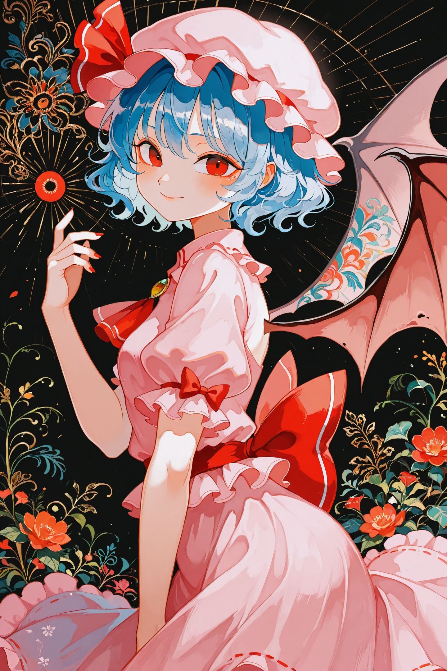 jirokano Style,  1girl,  remilia scarlet by flyx3 on Tensor.Art