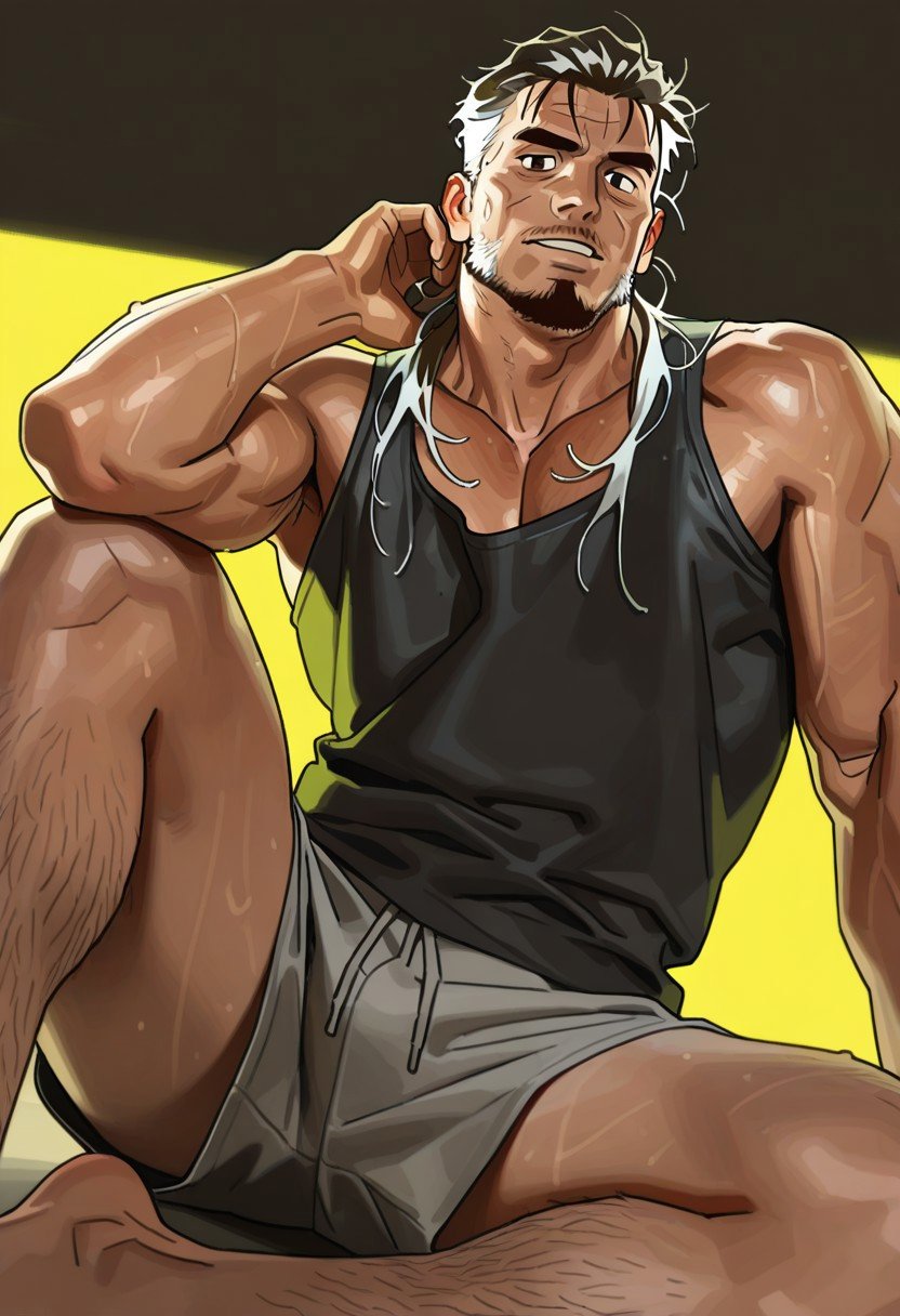 facial hair,  older man,  ponytail hair by user_808258221985932747 on Tensor.Art