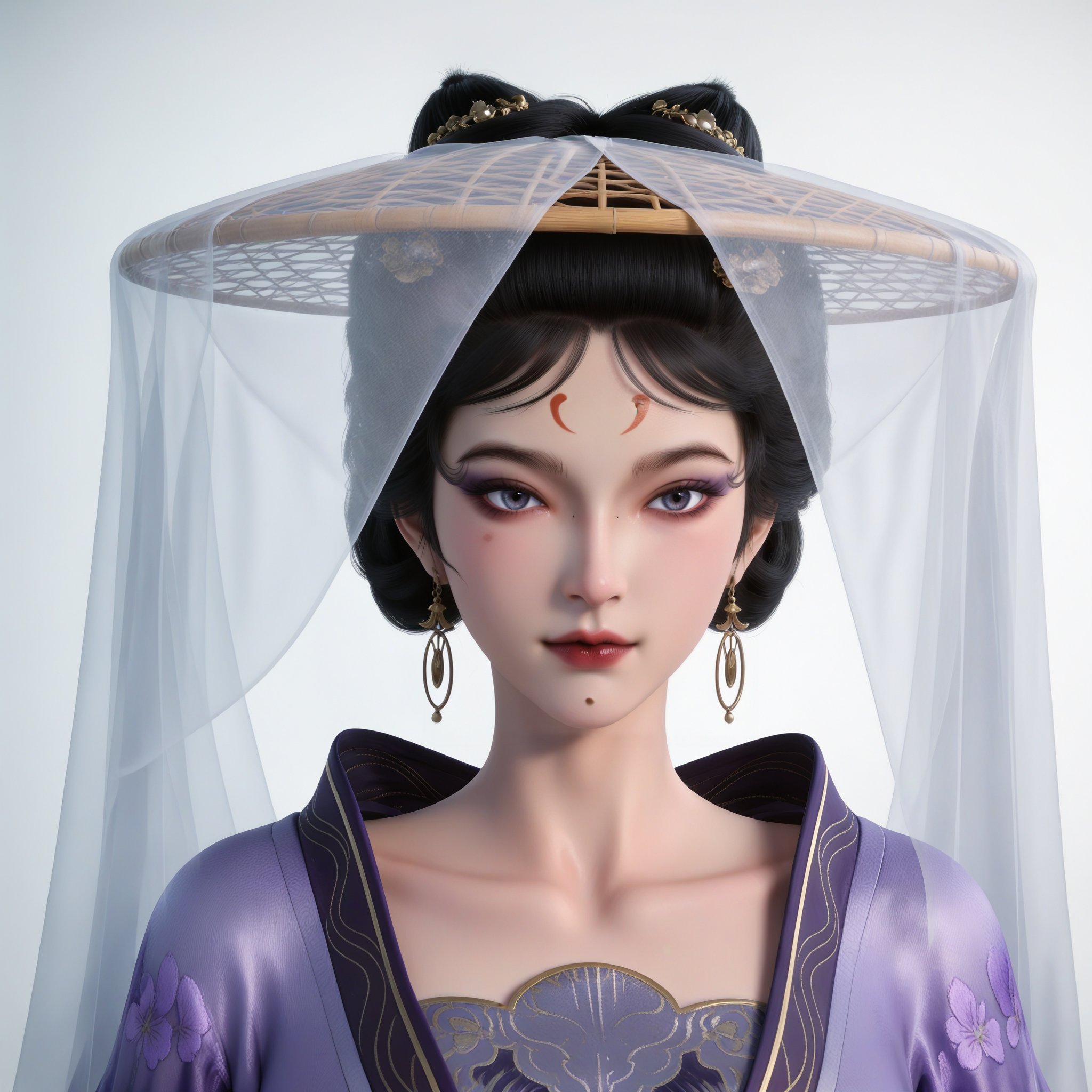 1girl,  black hair,  hair bun by 漫 on Tensor.Art