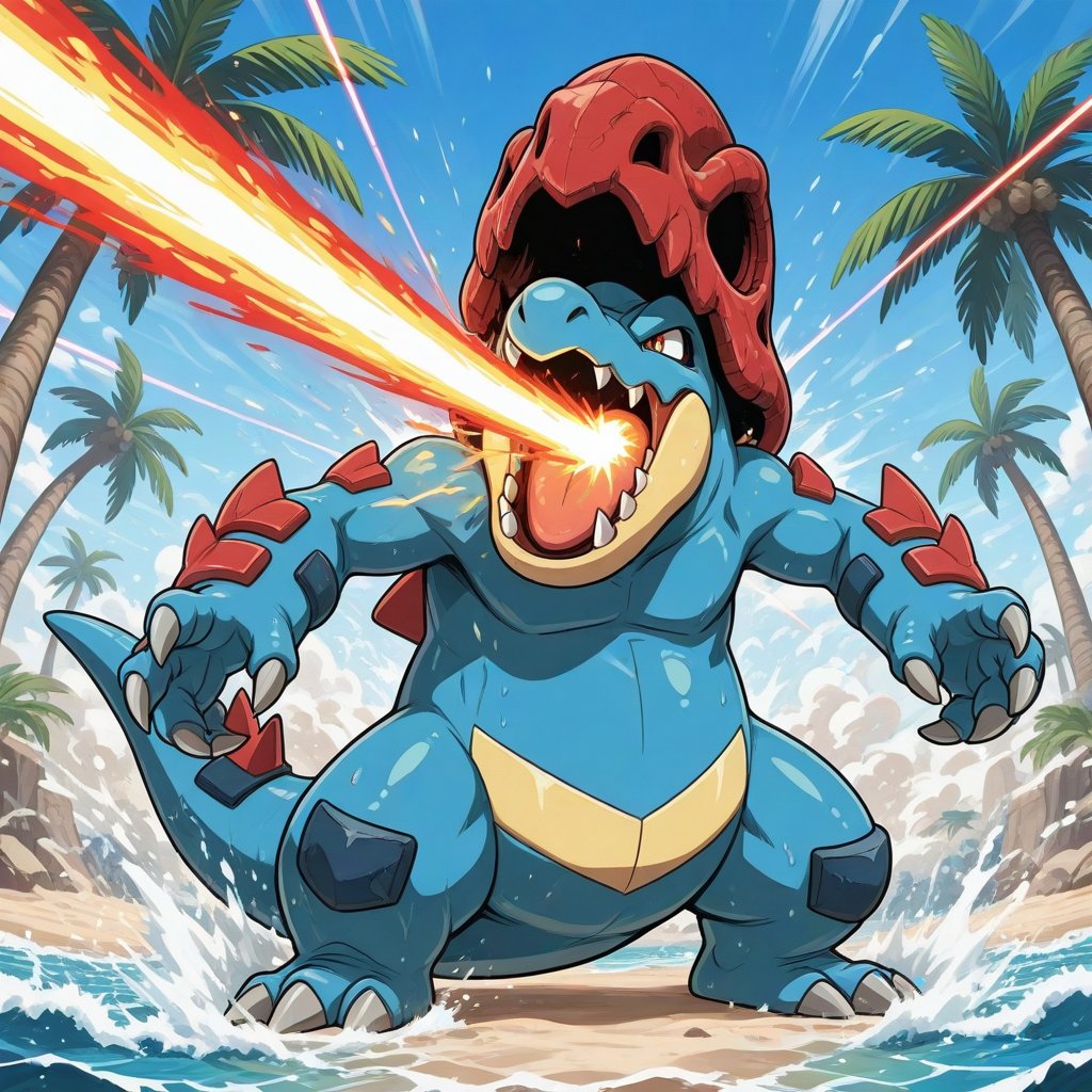 1other,  solo,  Mega_Feraligatr \(Pokemon\) by スライムナイト on Tensor.Art