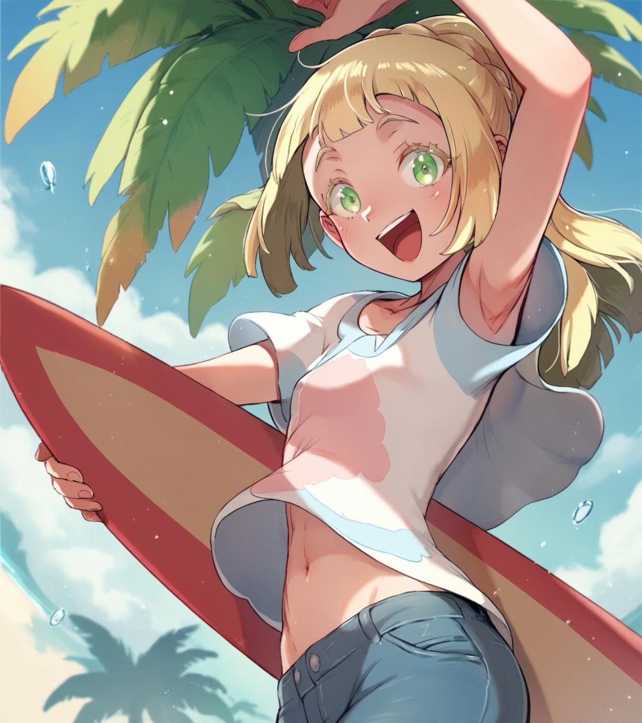 lillie \(pokemon\),  green eyes,  1girl by Golden Sky NEET on Tensor.Art