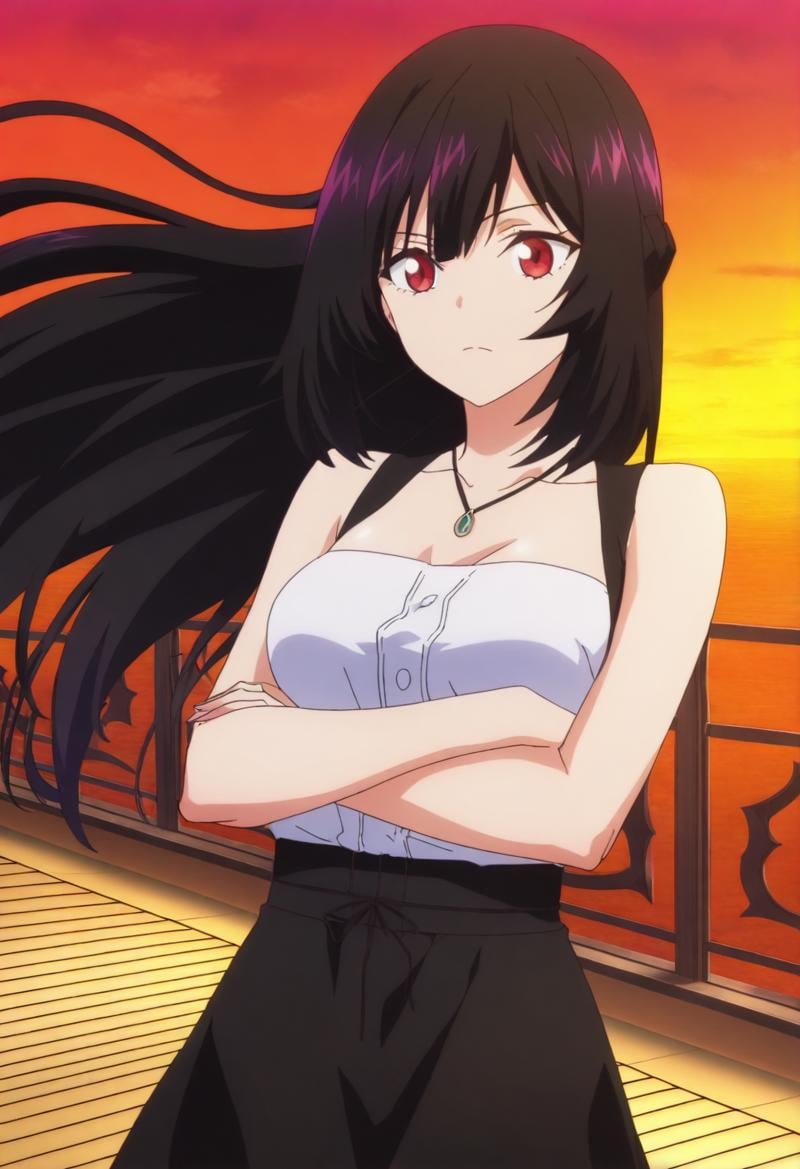 sysdeep_karen,  black hair,  red eyes by Ttan on Tensor.Art