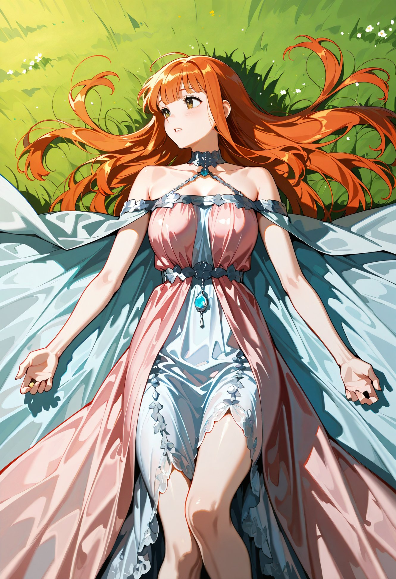solo,  1girl,  pink dress by miaomiao on Tensor.Art