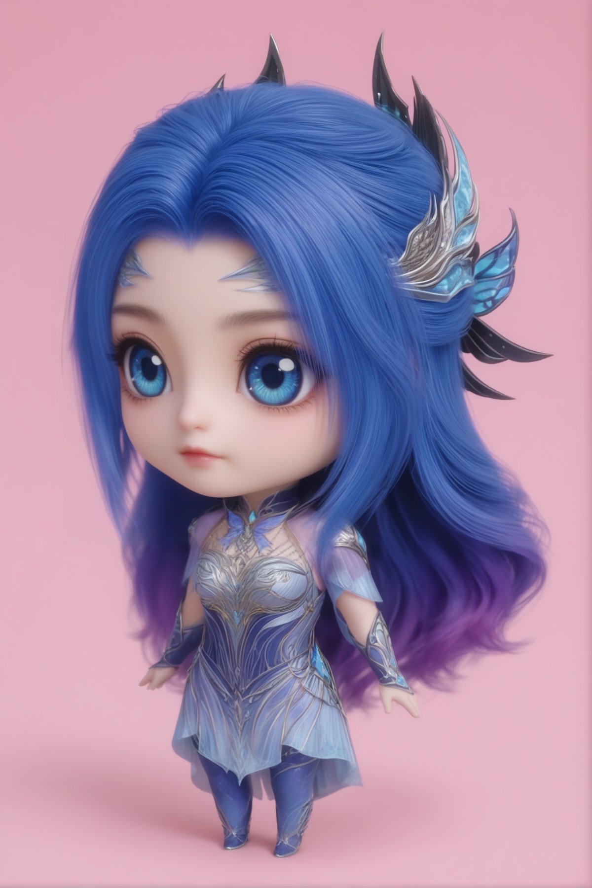 1girl,  chibi,  blue eyes by 曦 on Tensor.Art