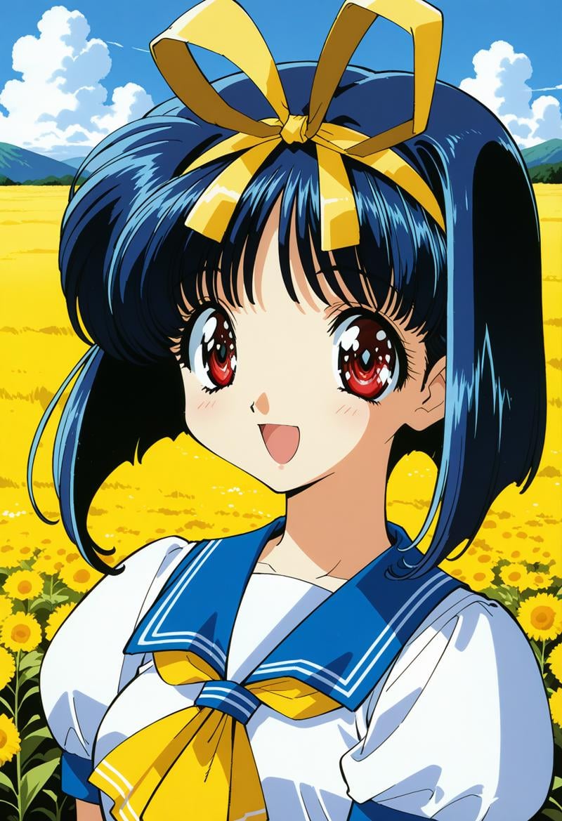 honda_asuka,  red eyes,  blue hair by Bosos on Tensor.Art