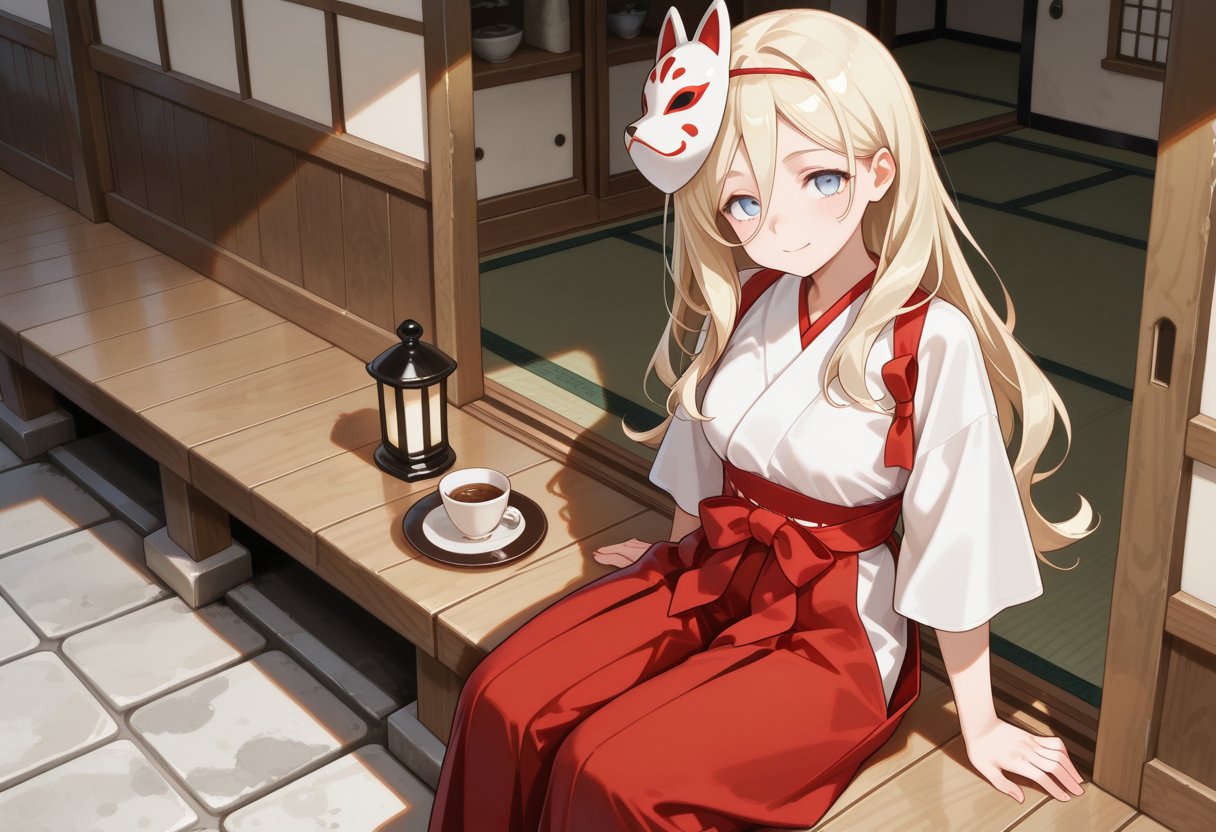 1girl,  solo,  shrine maiden by miaomiao on Tensor.Art