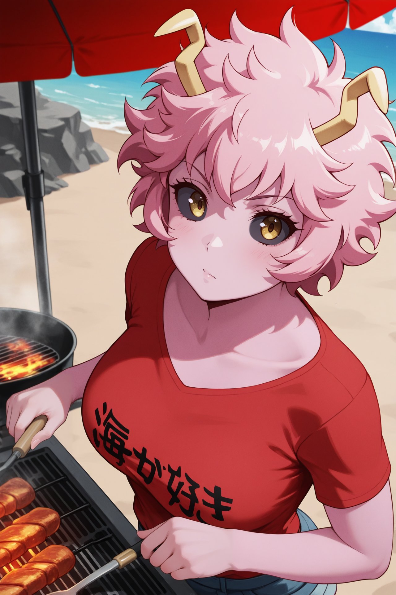 ashido mina,  black sclera,  colored sclera by Farfegnugen on Tensor.Art