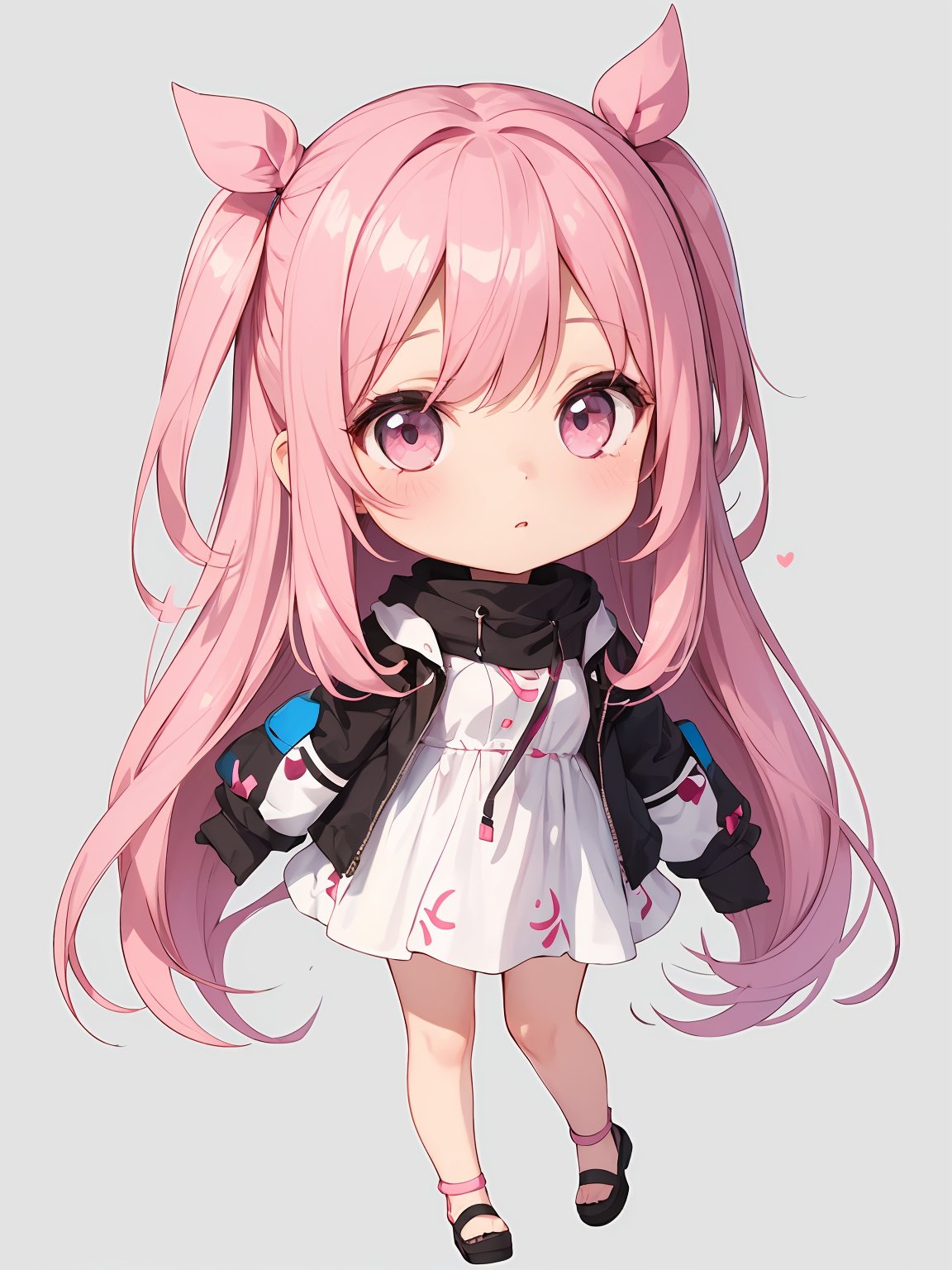 1girl,An animated image of a woman with long pink hair,simple background,blank background,full body,chibi,q_juese,chibi,<lora:wenchibi_v22:1>,