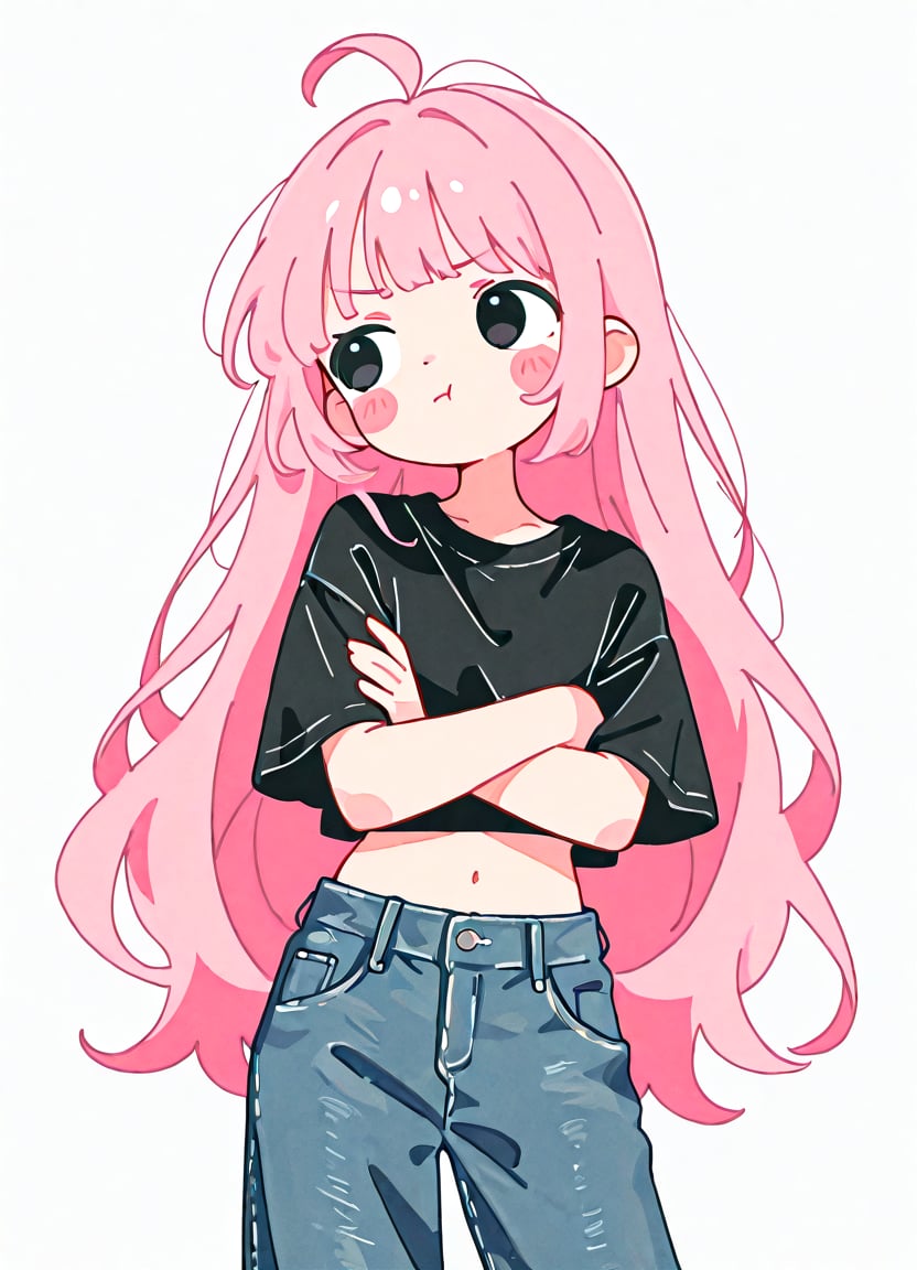 1girl,  long hair,  pink hair by Rin_x0 on Tensor.Art
