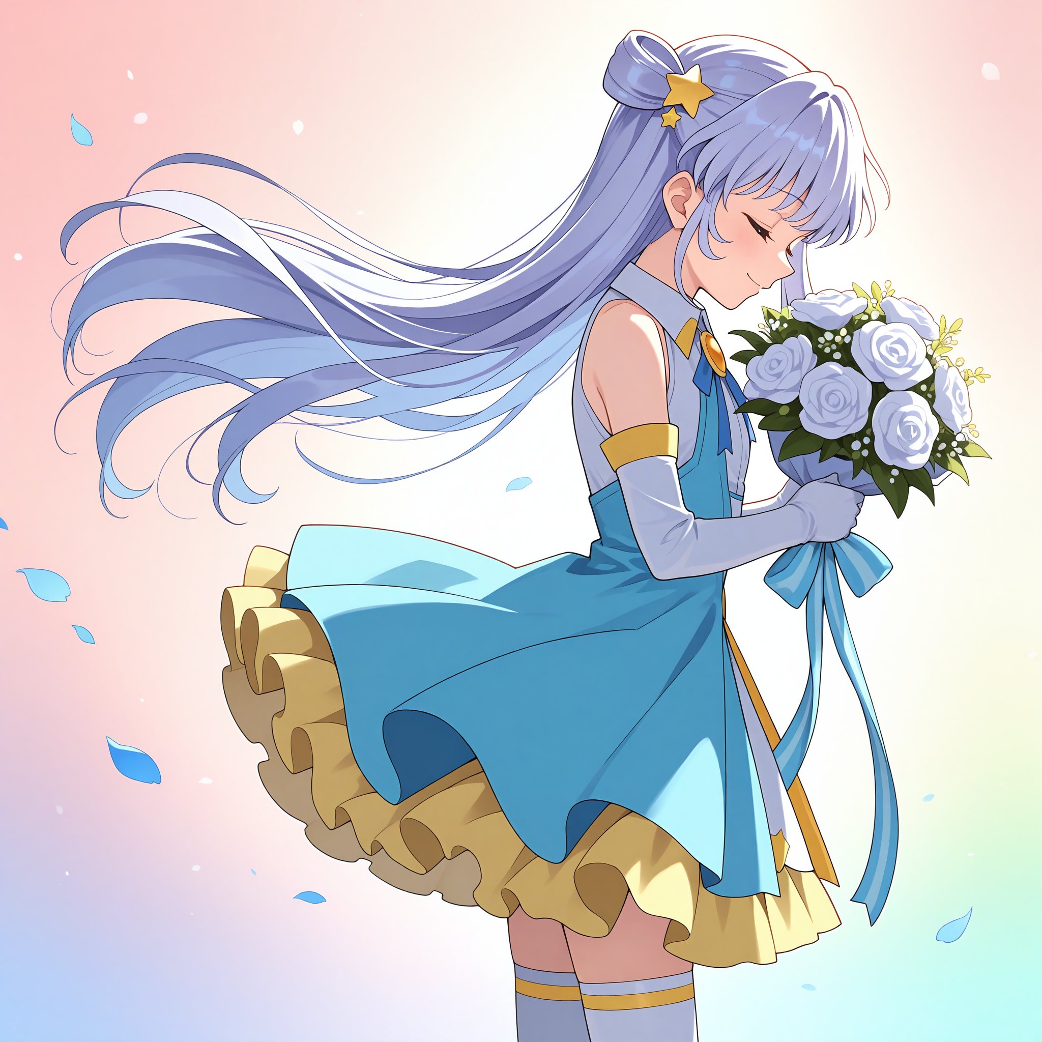 Dia Viekone,  double bun,  star hair ornament by Ttan on Tensor.Art
