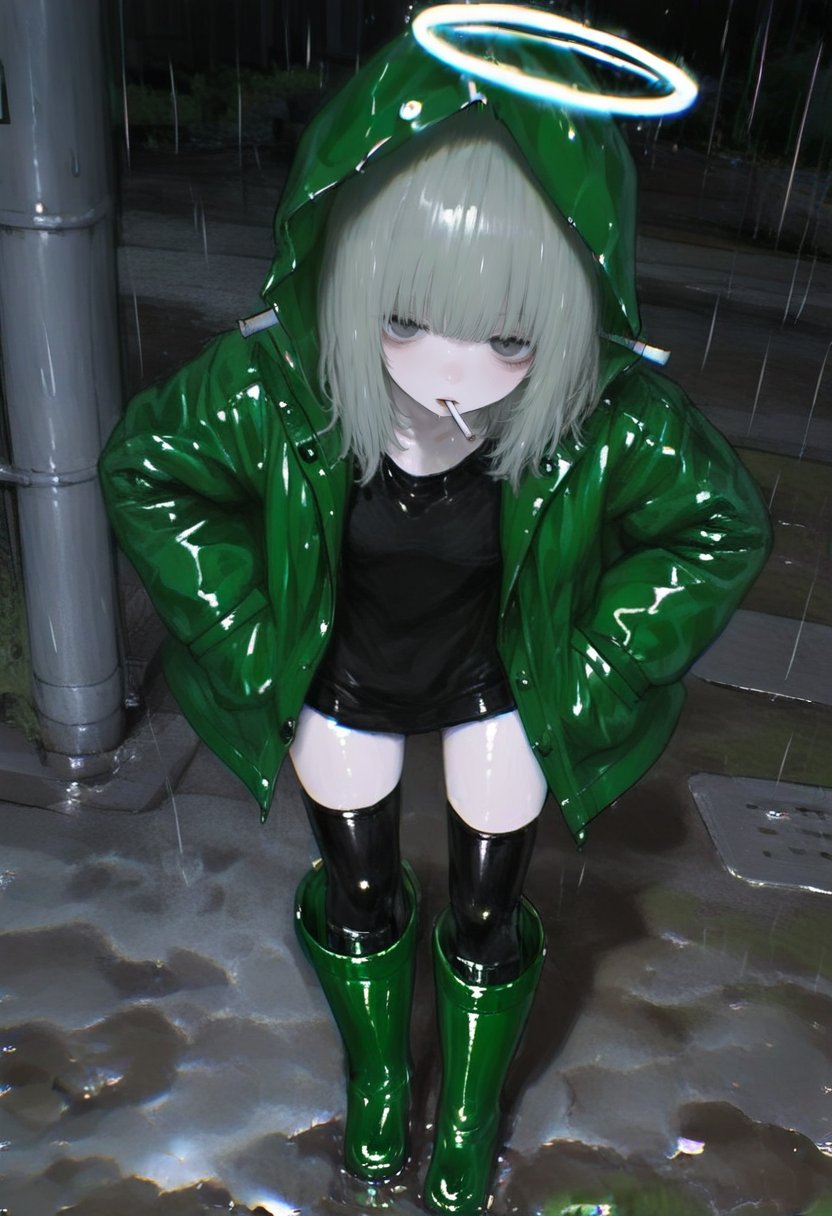 1girl,  solo,  cigarette by silvermoong on Tensor.Art