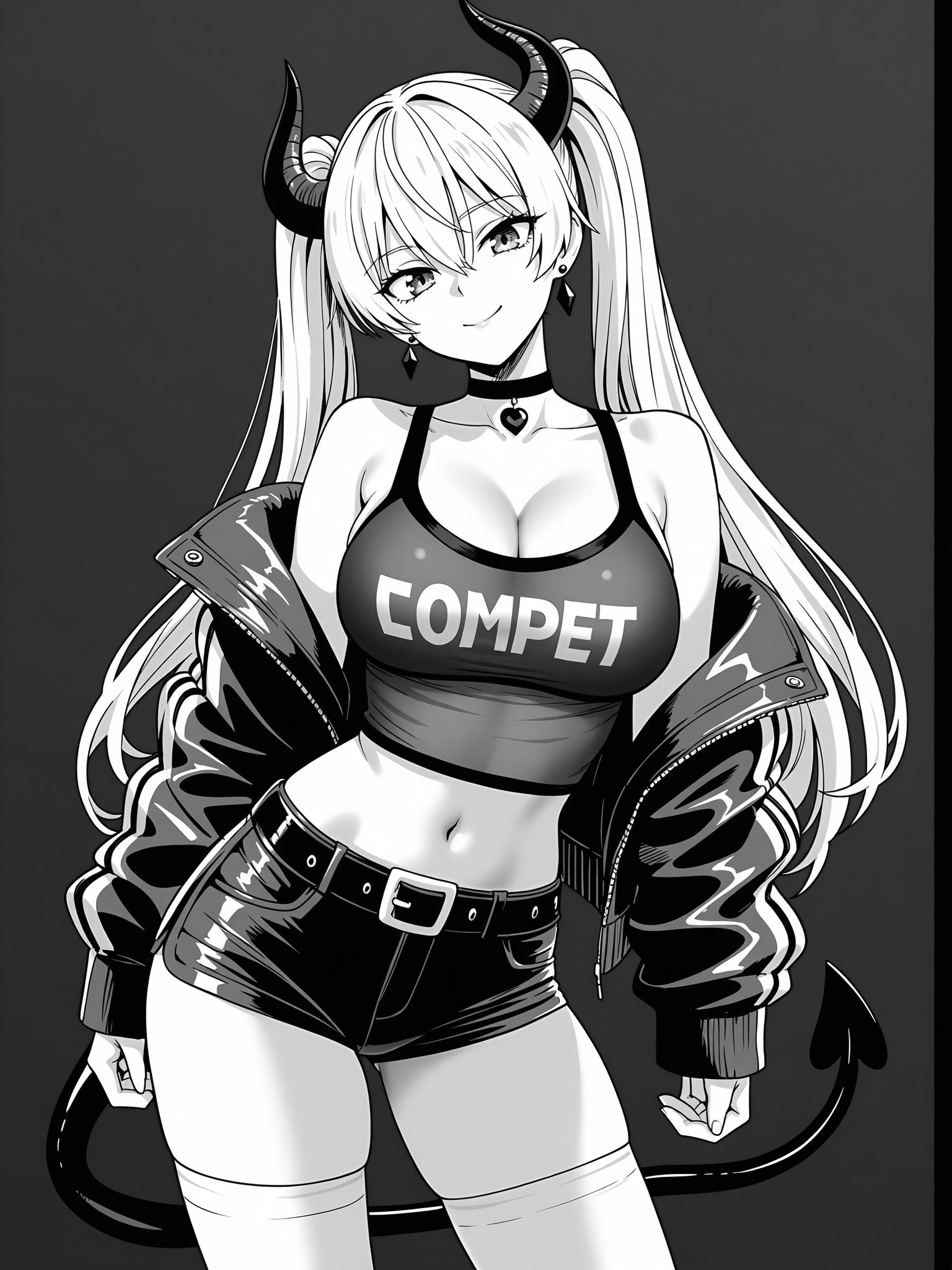 comic,  greyscale,  1girl by colosseum1 on Tensor.Art