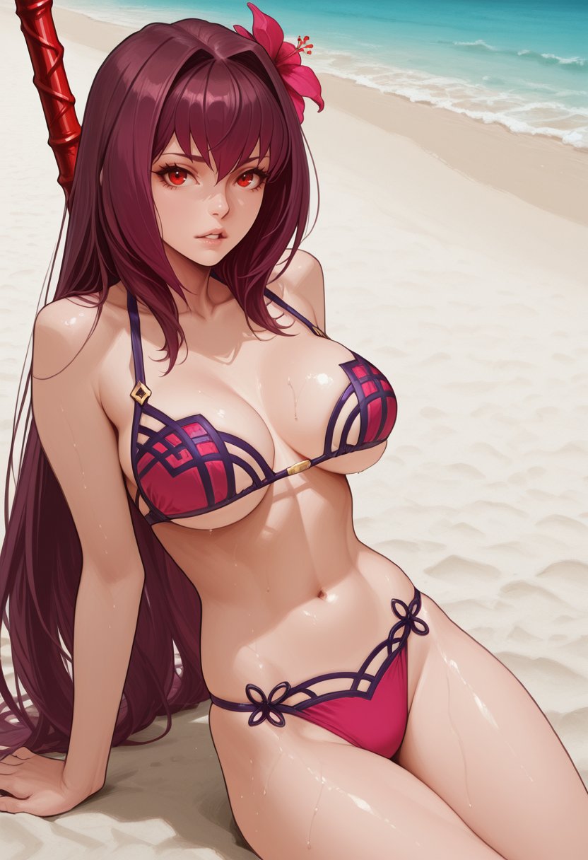 scathach \(fate\),  scathach \(swimsuit assassin\) \(fate\),  1girl by user_738443537179359744 on Tensor.Art