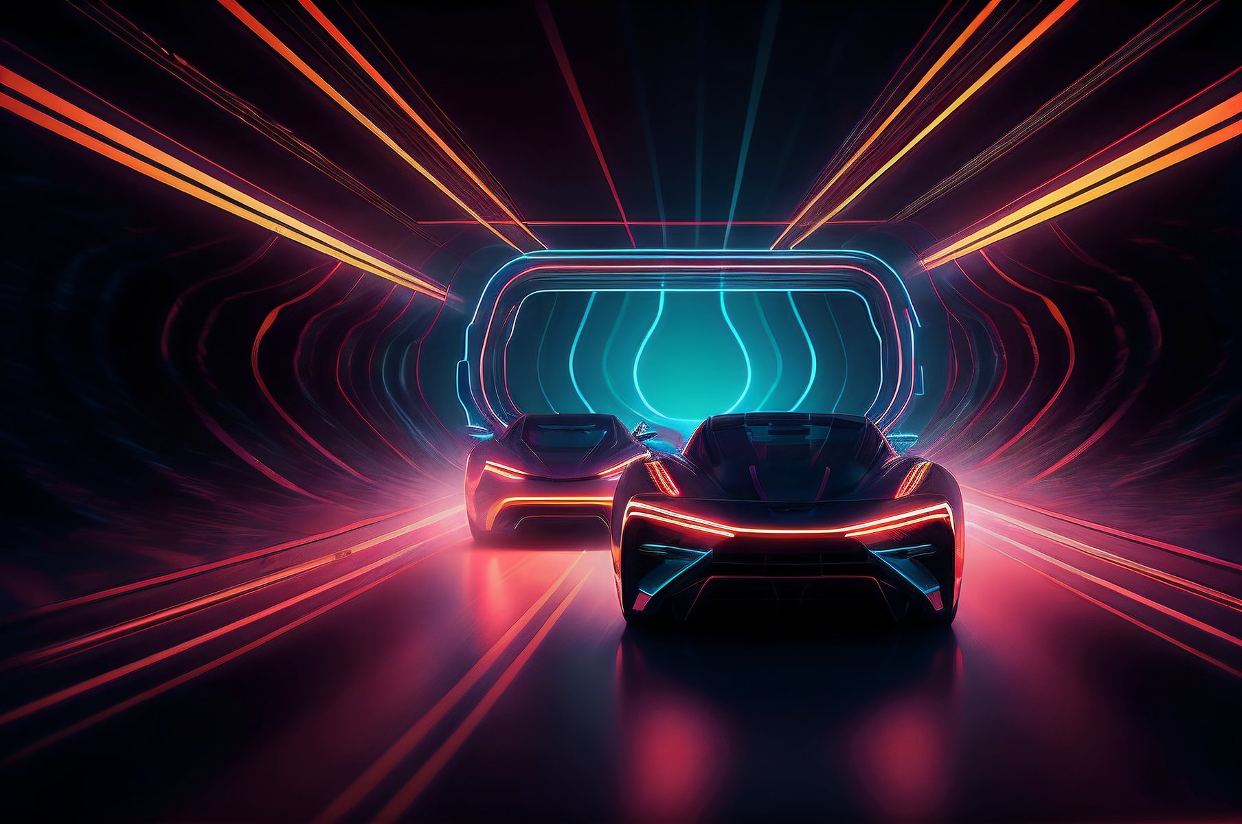 girl,  car,  neon light by 呱唧呱唧 on Tensor.Art
