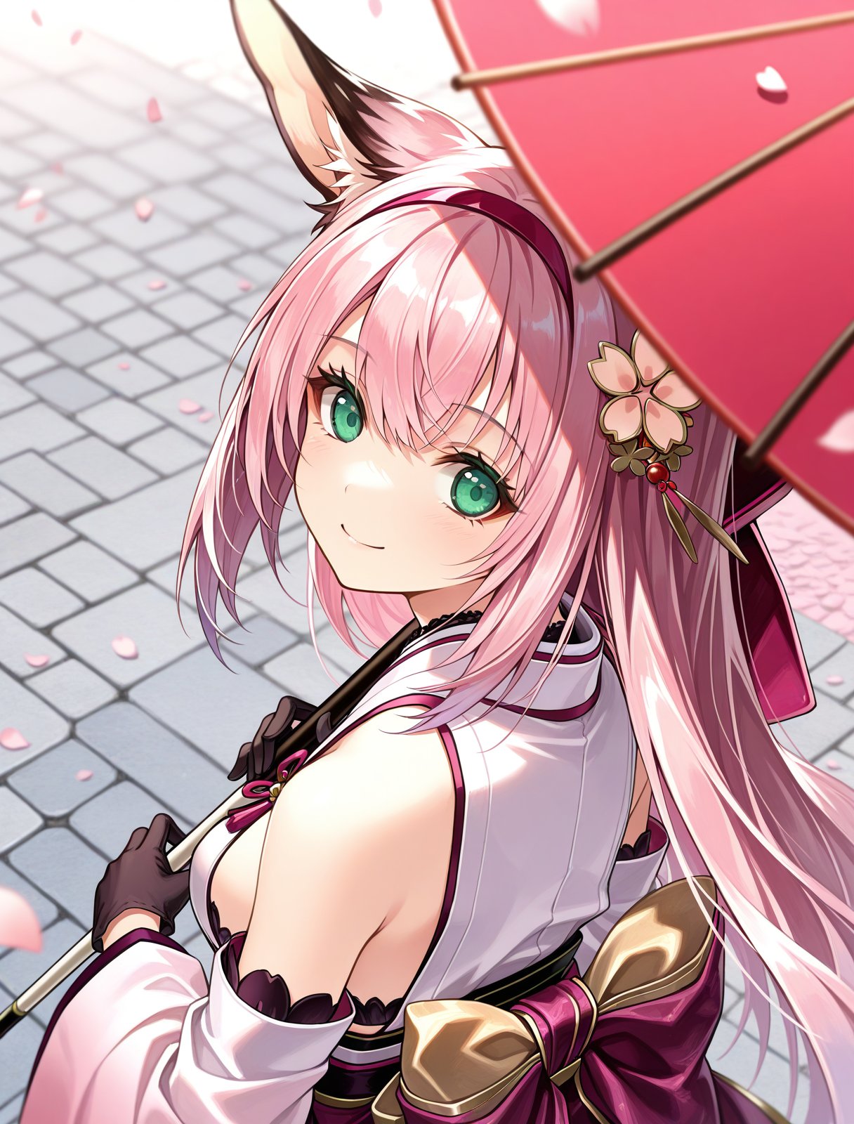 hanazuki \(azur lane\),  holding oil-paper umbrella,  close-up by sk on Tensor.Art