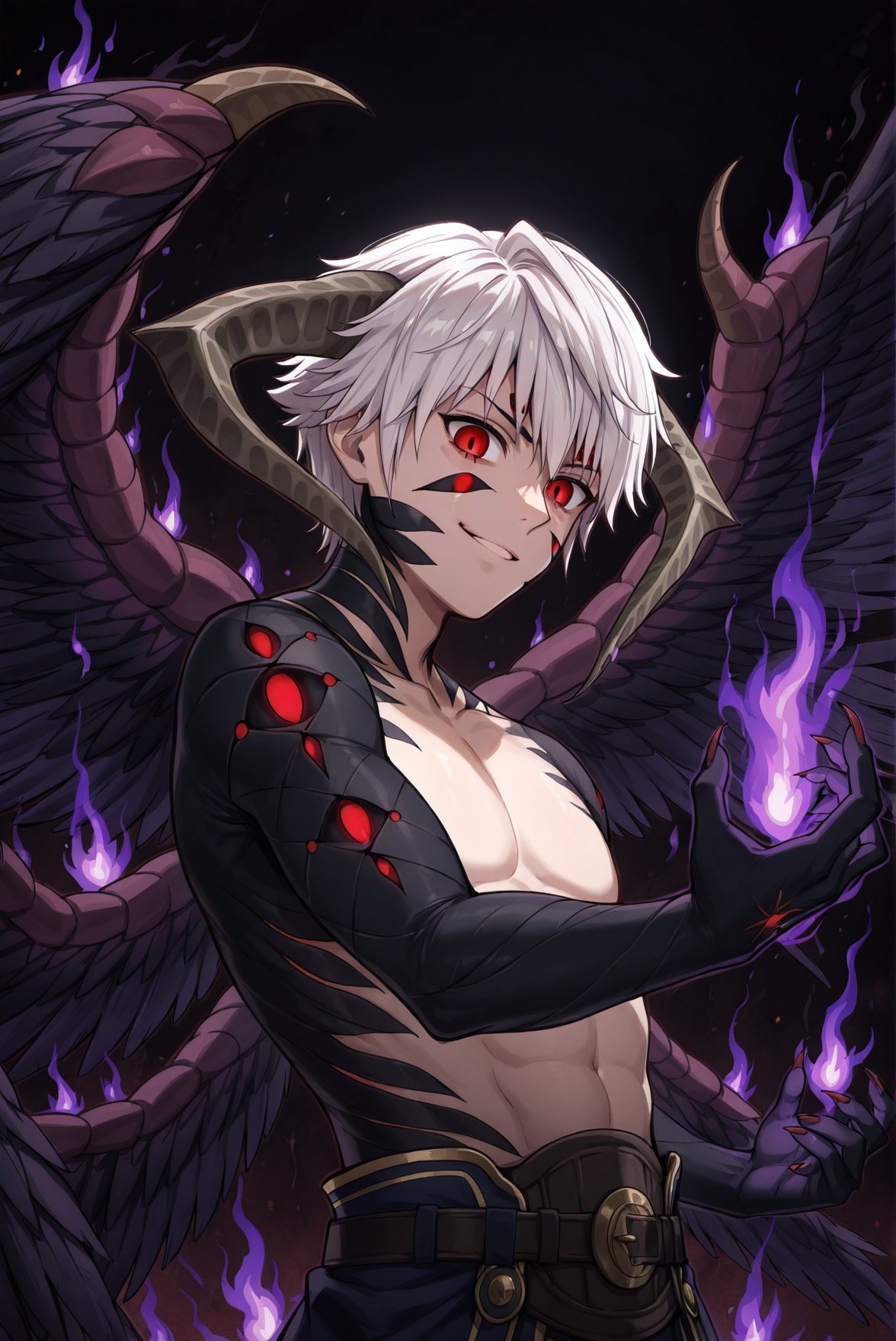 black wings,  multiple wings,  seraph by Min on Tensor.Art
