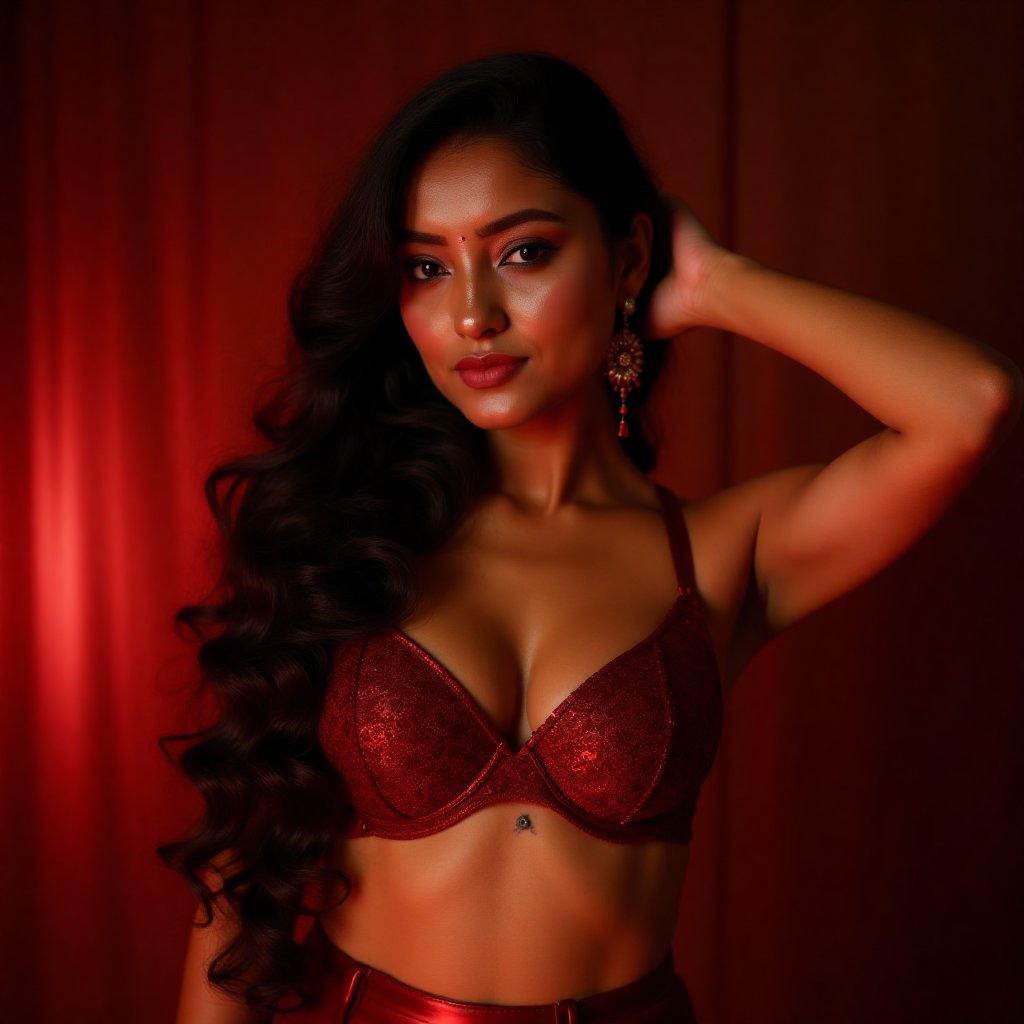 Look at the camera,  A stunning young Indian woman,  mid-twenties by user_697976561474829418 on Tensor.Art