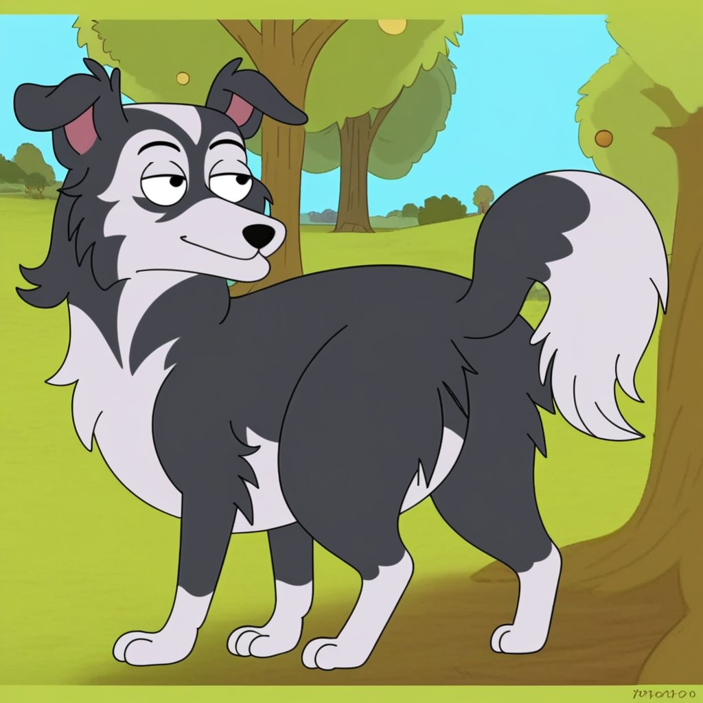 border collie bitch,  Feral,  solo by Xposing_Organisms on Tensor.Art