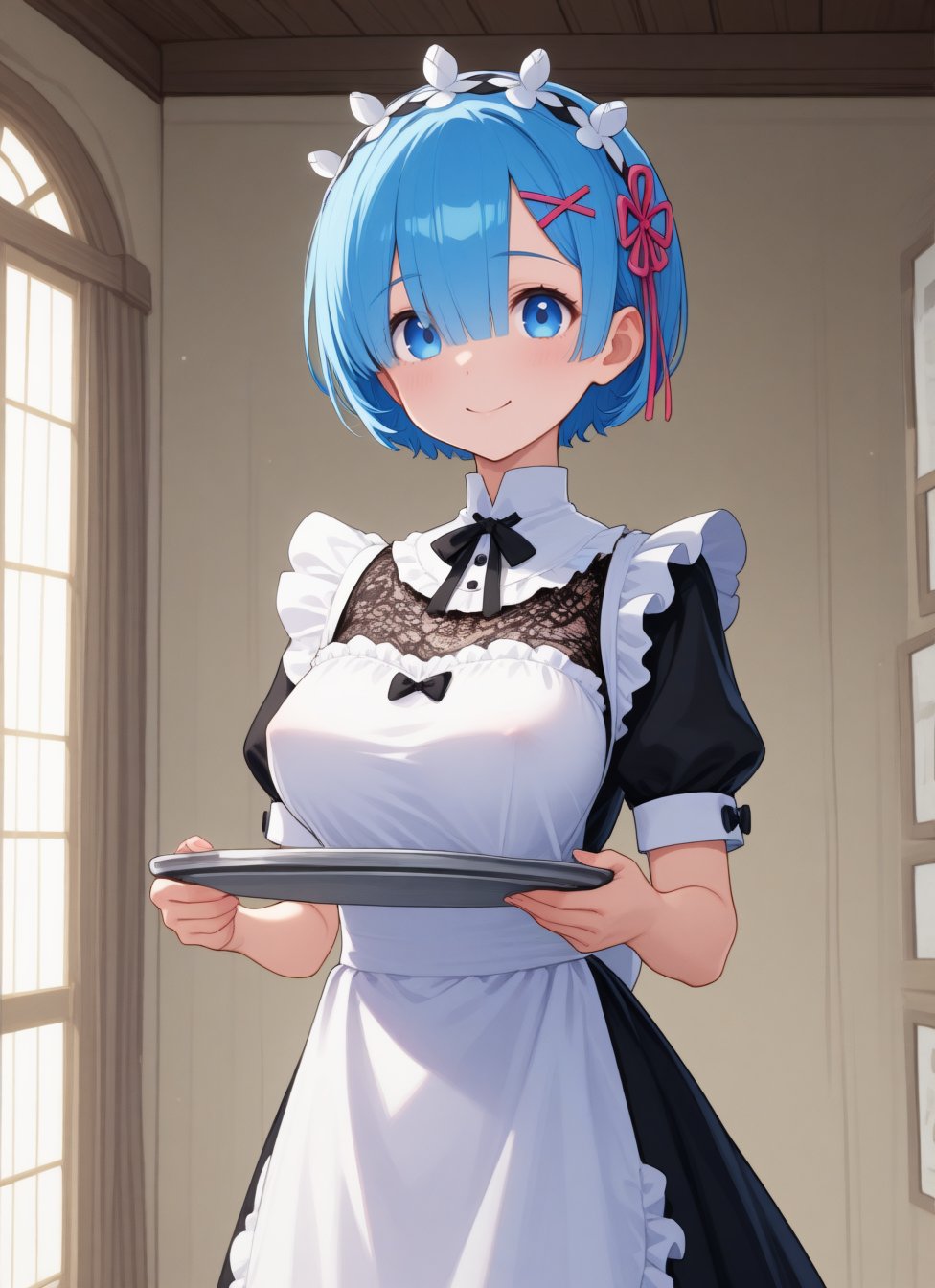 1girl,  looking at viewer,  rem by miaomiao on Tensor.Art