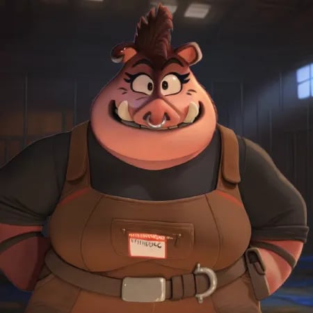 PT(character),  warthog,  anthro by user_720431629750874608 on Tensor.Art
