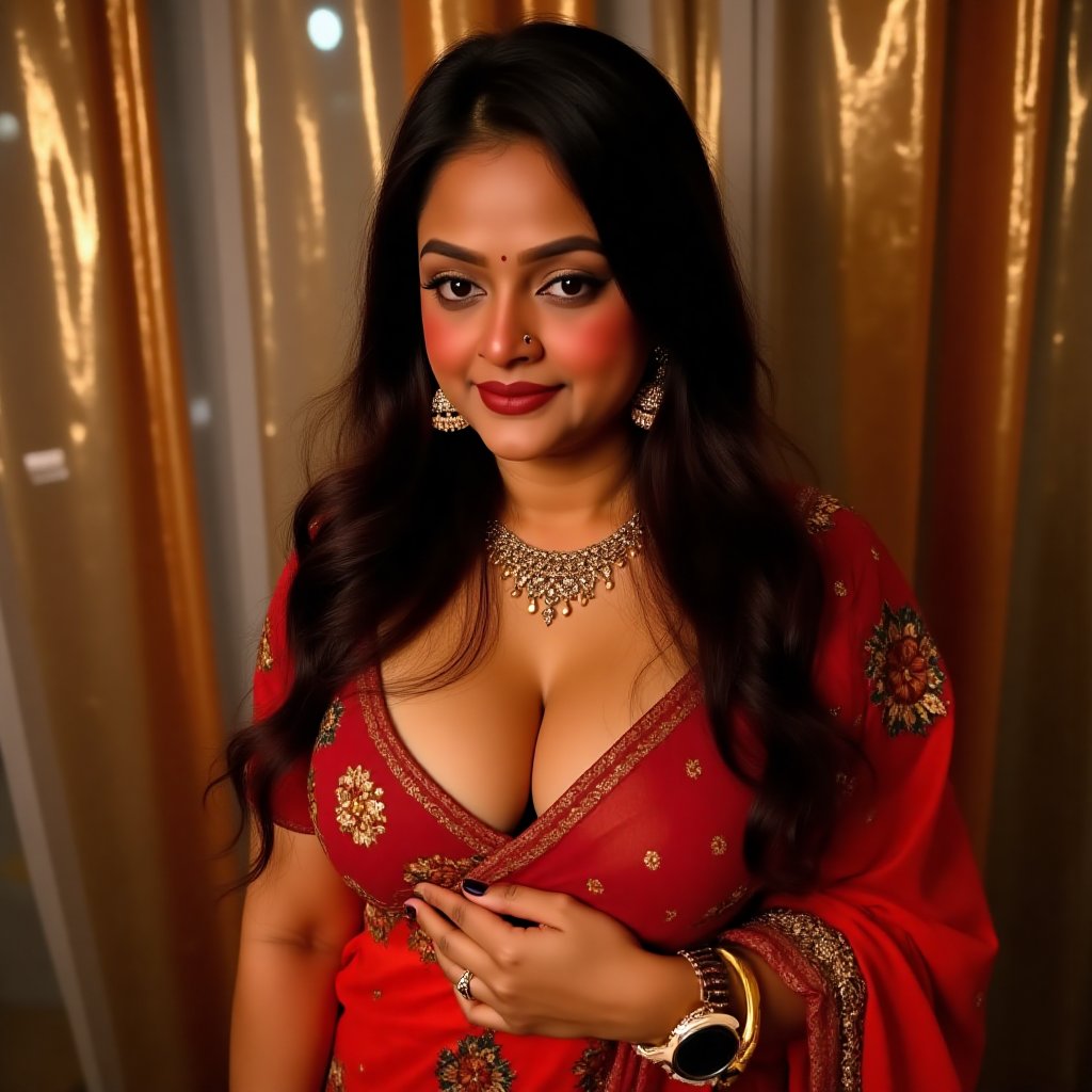 ((huge big breasts))((short sleeves loose blouse))((beautiful perfect face))((loose blouse))((thick sexy curvy belly))((ce...